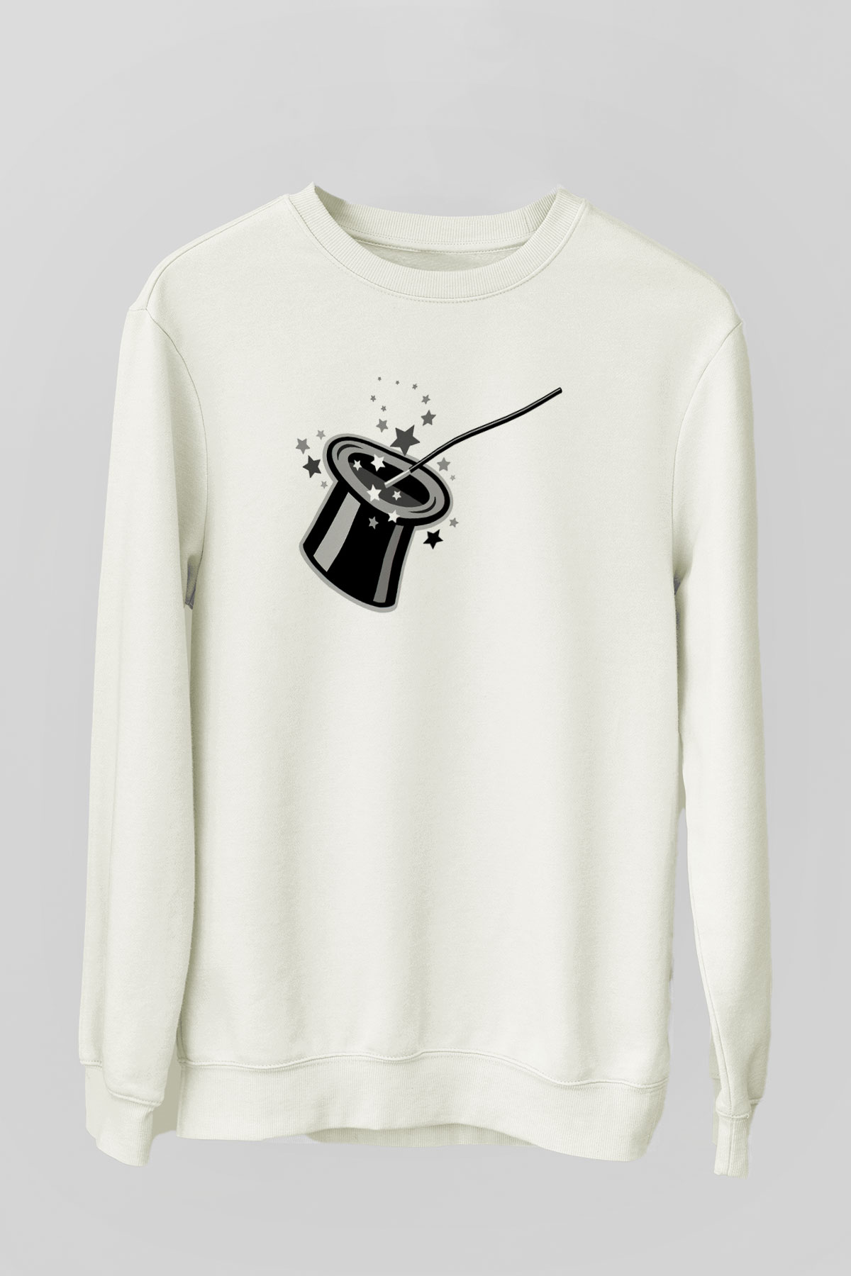 Sihirbaz Beyaz Unisex Sweatshirt