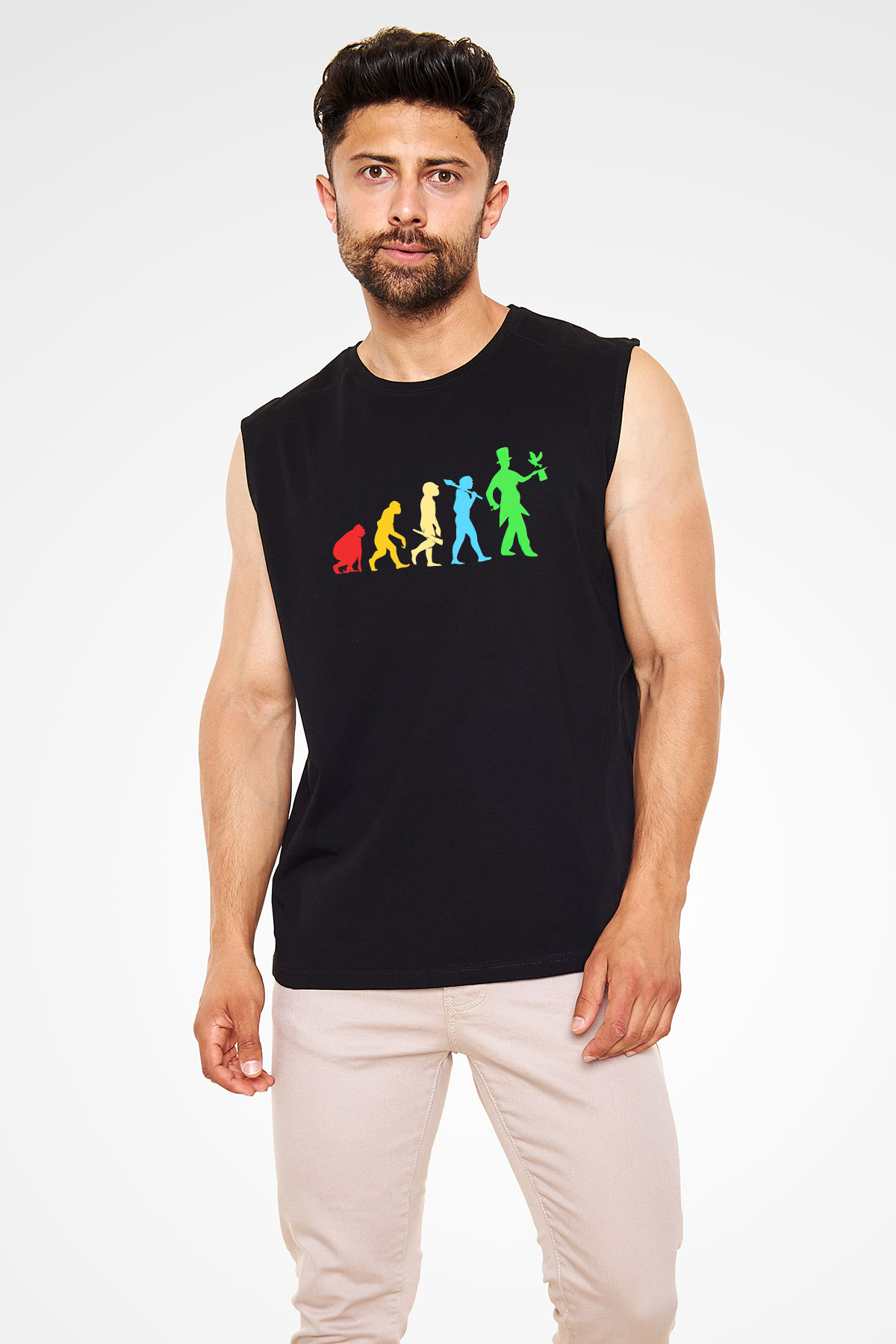 Sihirbaz Siyah Unisex Kolsuz Tişört