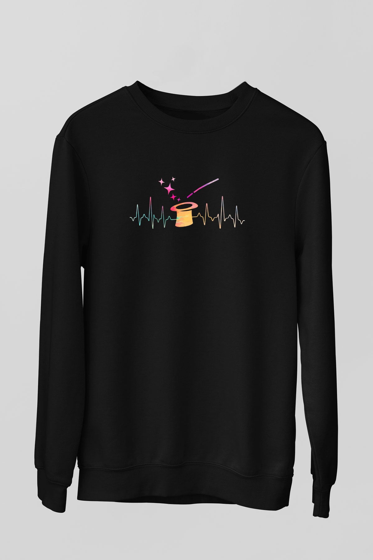 Sihirbaz Siyah Unisex Sweatshirt