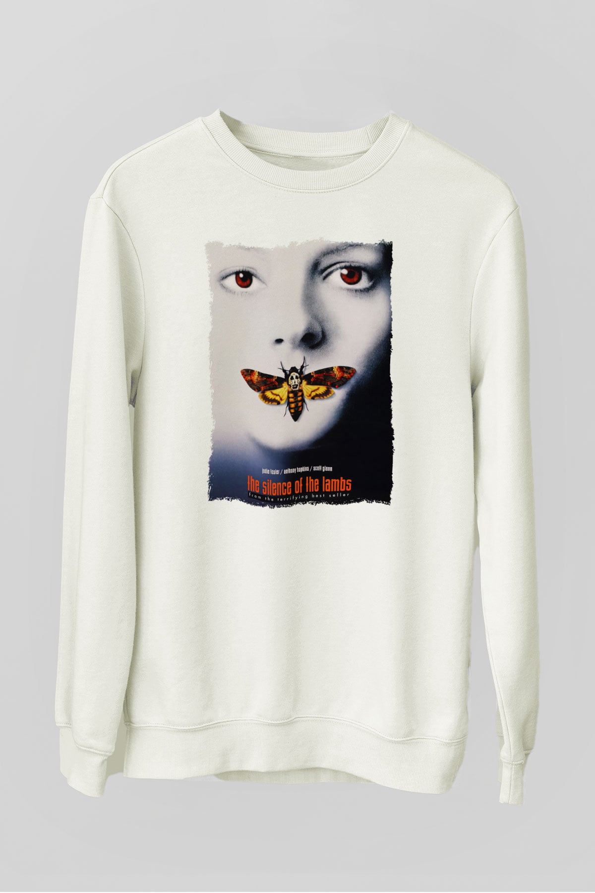 Silence of the Lambs Beyaz Unisex Sweatshirt