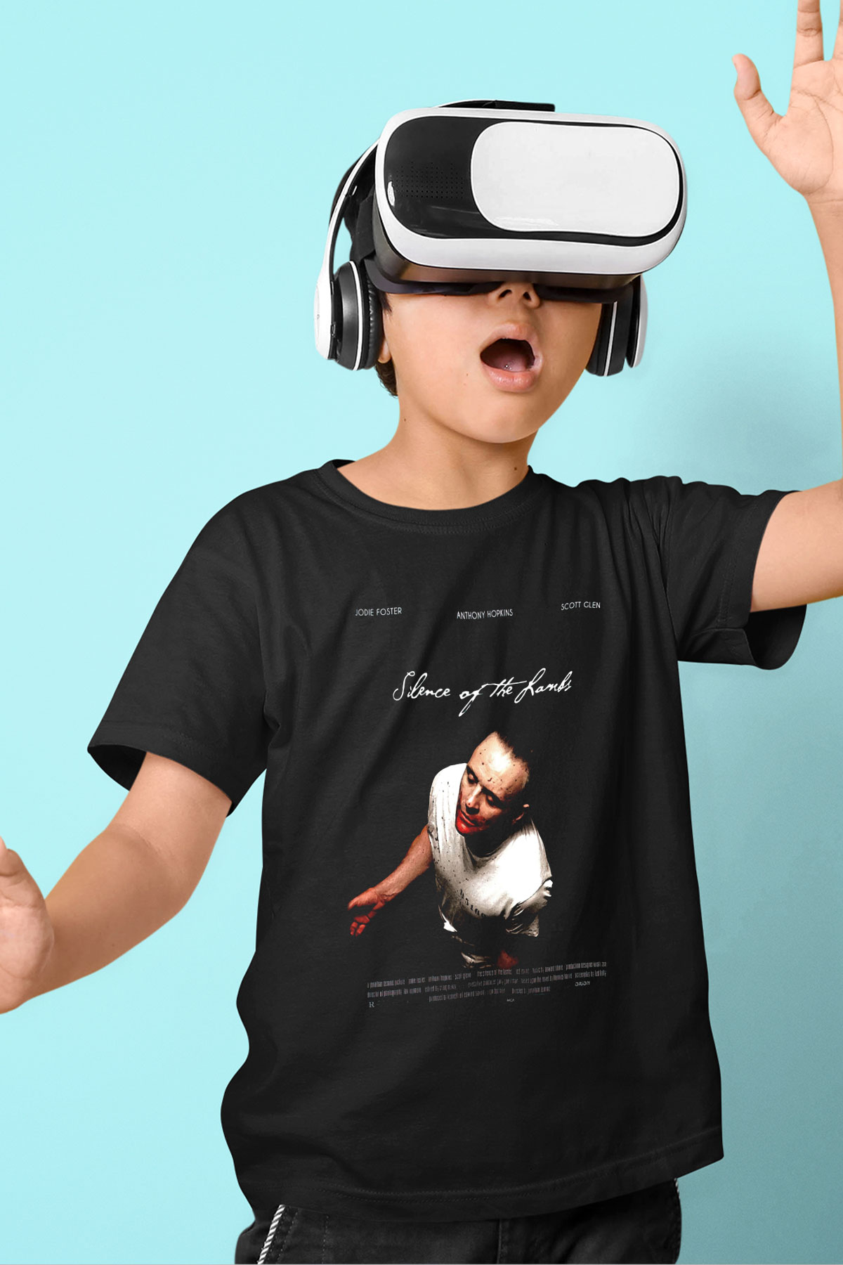 Silence of the Lambs Siyah Unisex Çocuk Tişört