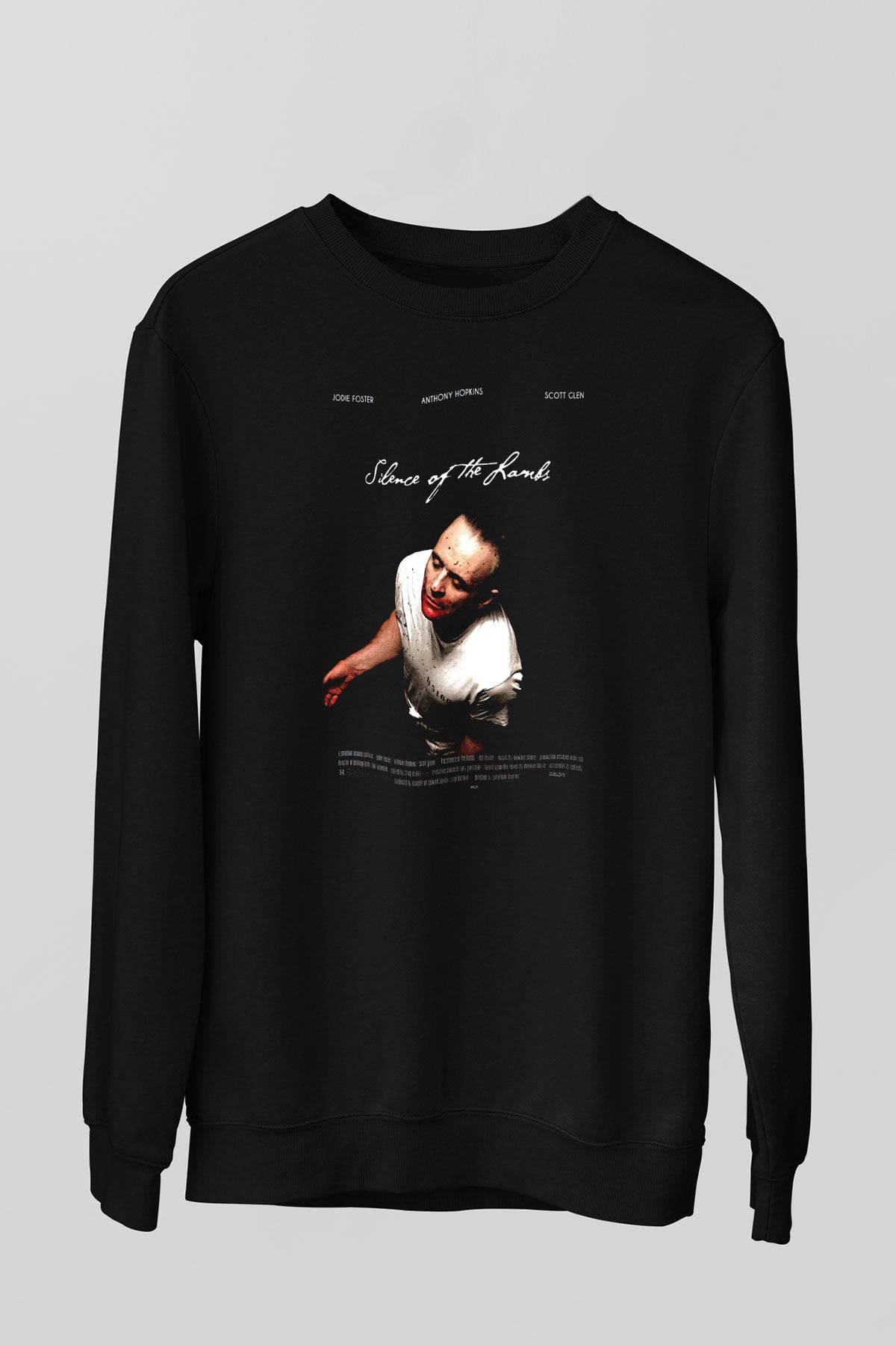 Silence of the Lambs Siyah Unisex Sweatshirt