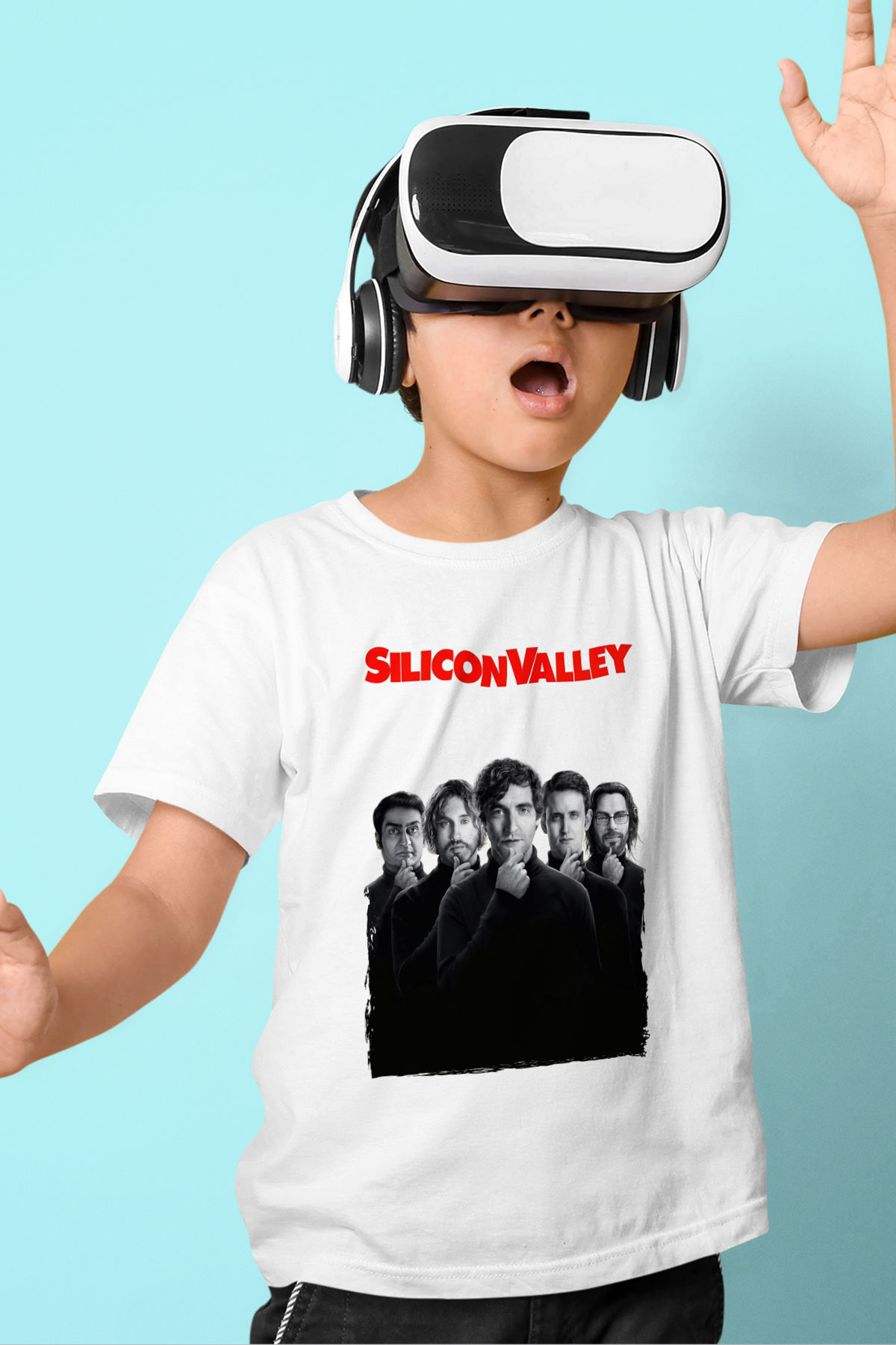 Silicon Valley Beyaz Unisex Çocuk Tişört