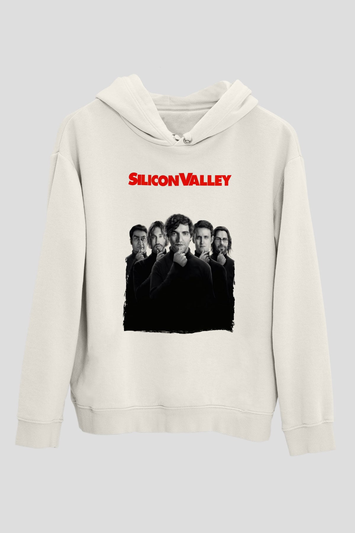 Silicon Valley Beyaz Unisex Hoodie