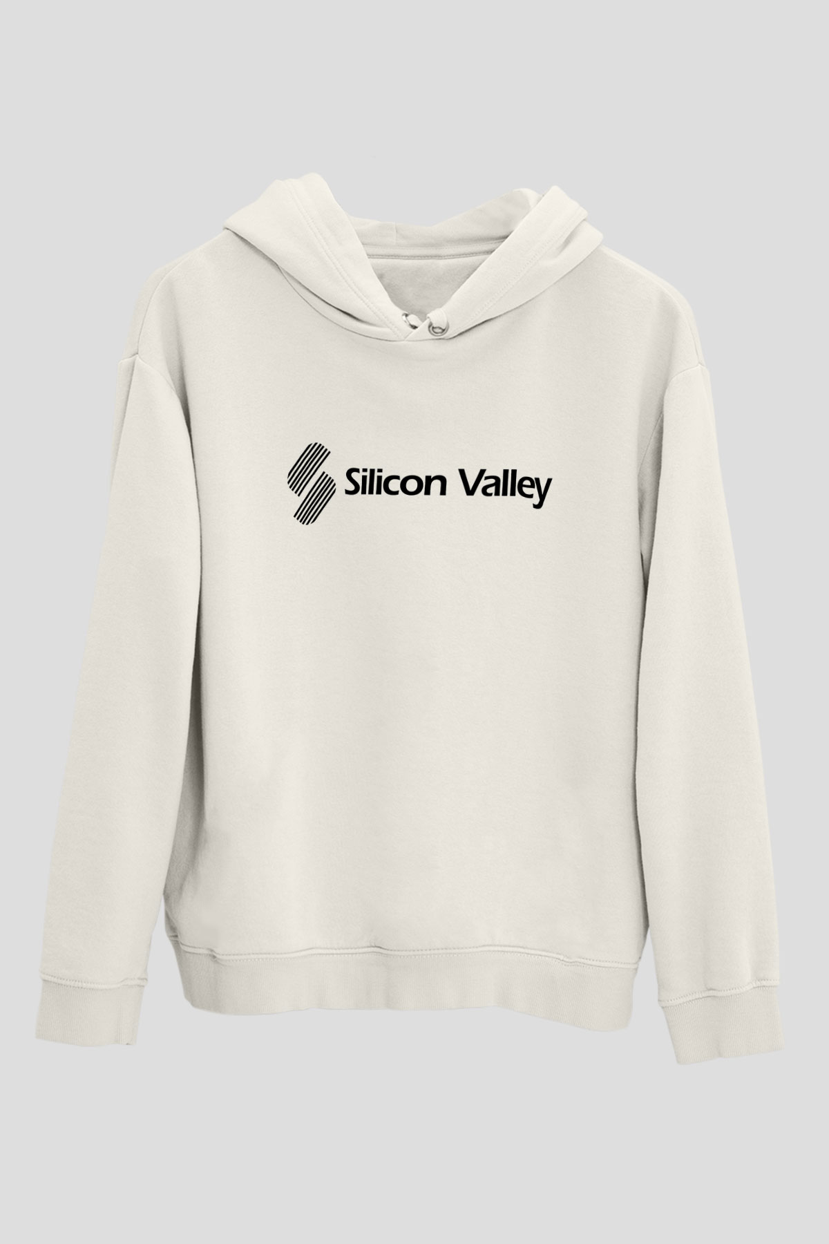Silicon Valley Beyaz Unisex Kapşonlu Sweatshirt