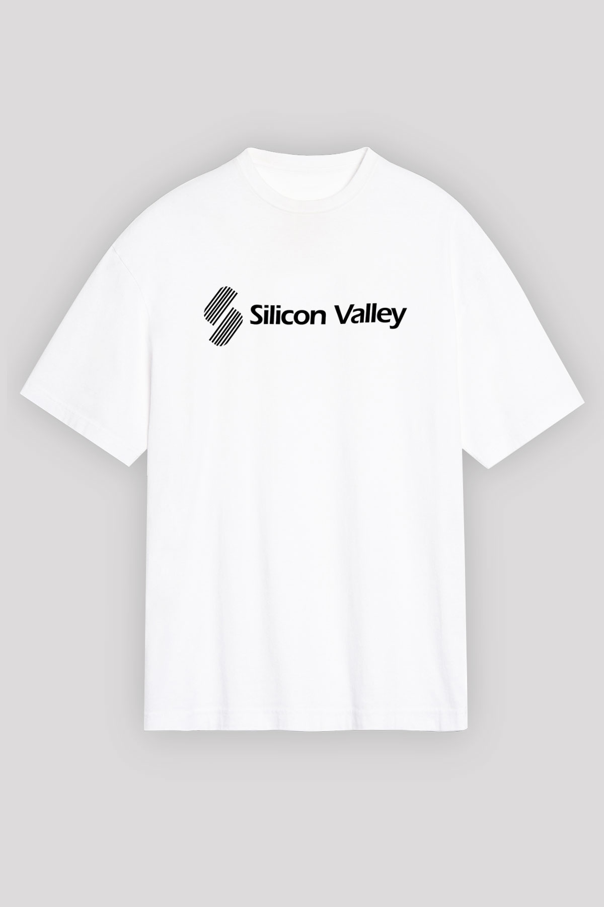 Silicon Valley Beyaz Unisex Oversize Tişört T-Shirt