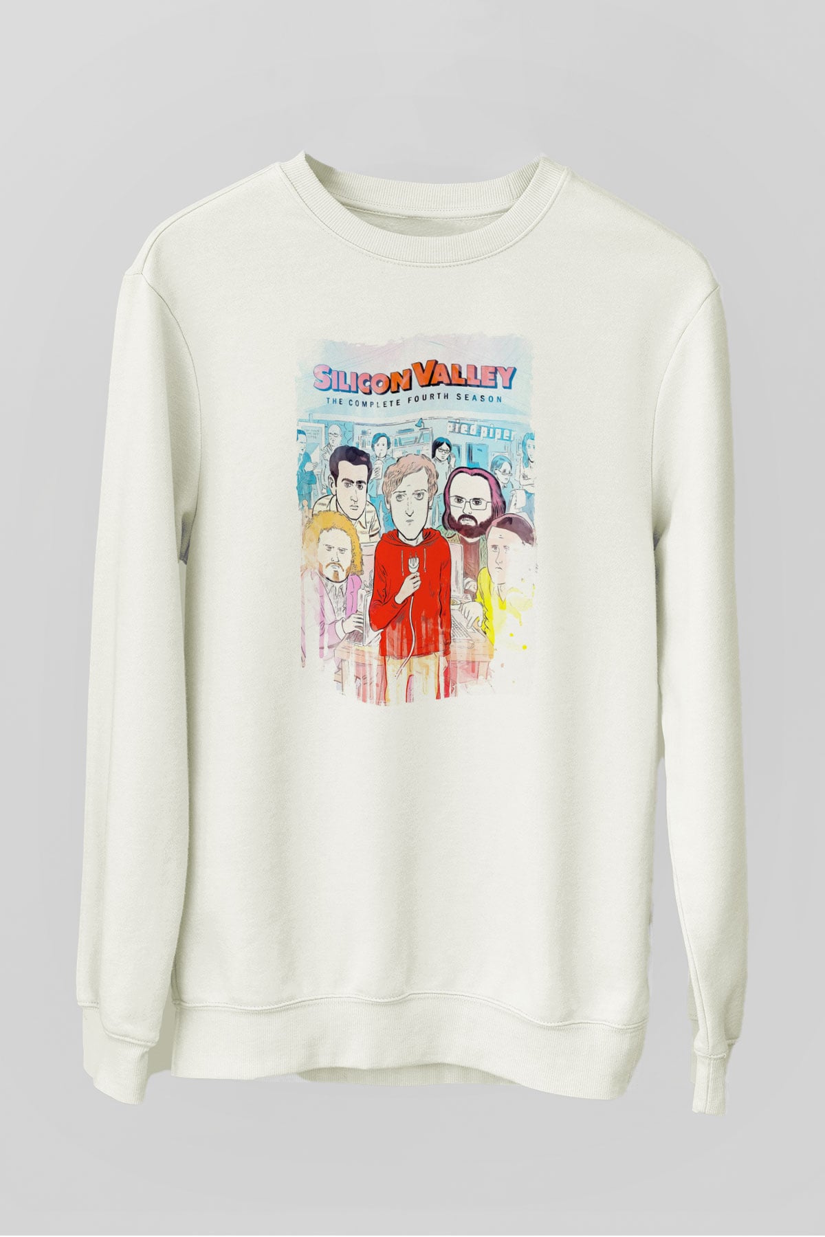 Silicon Valley Beyaz Unisex Sweatshirt