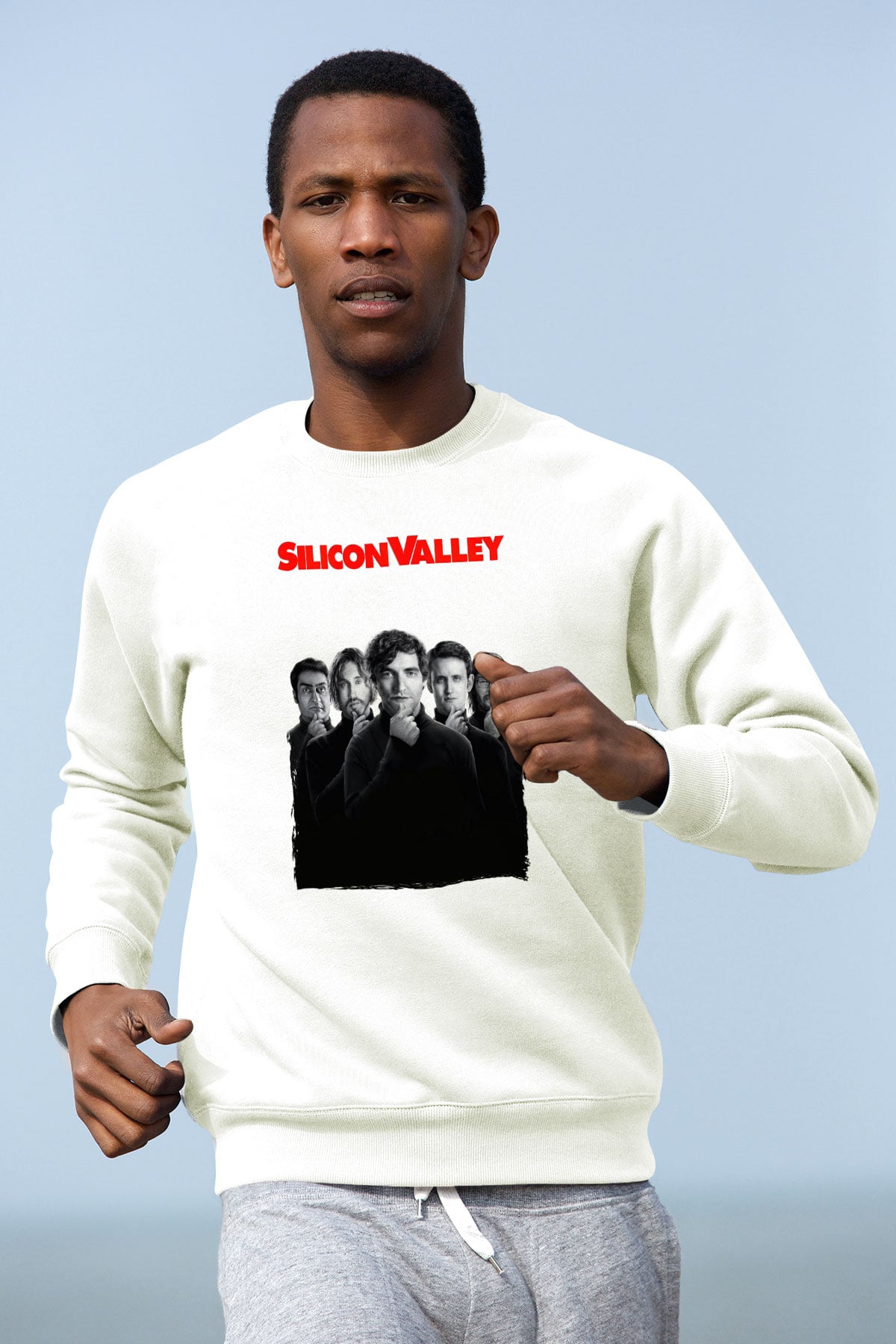 Silicon Valley Beyaz Unisex Sweatshirt