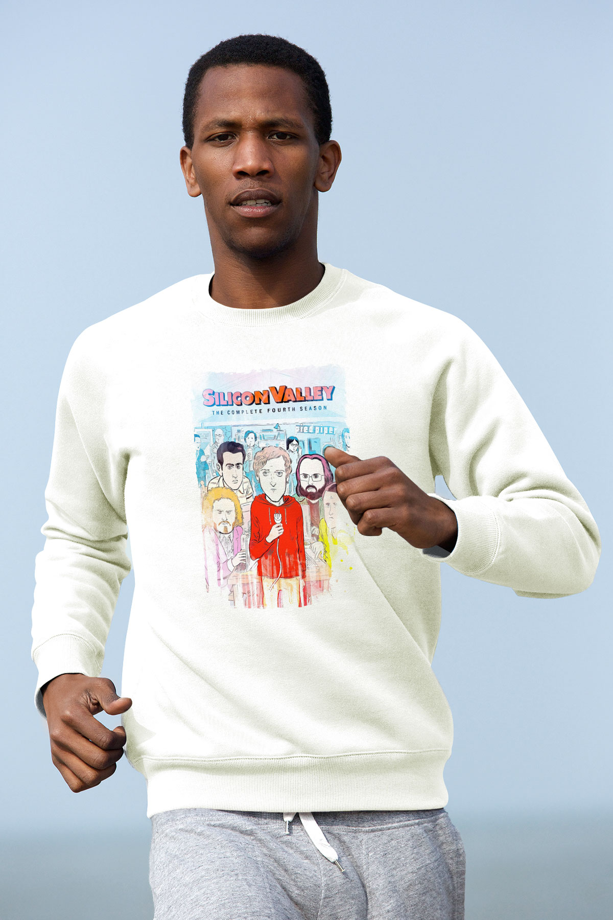 Silicon Valley Beyaz Unisex Sweatshirt