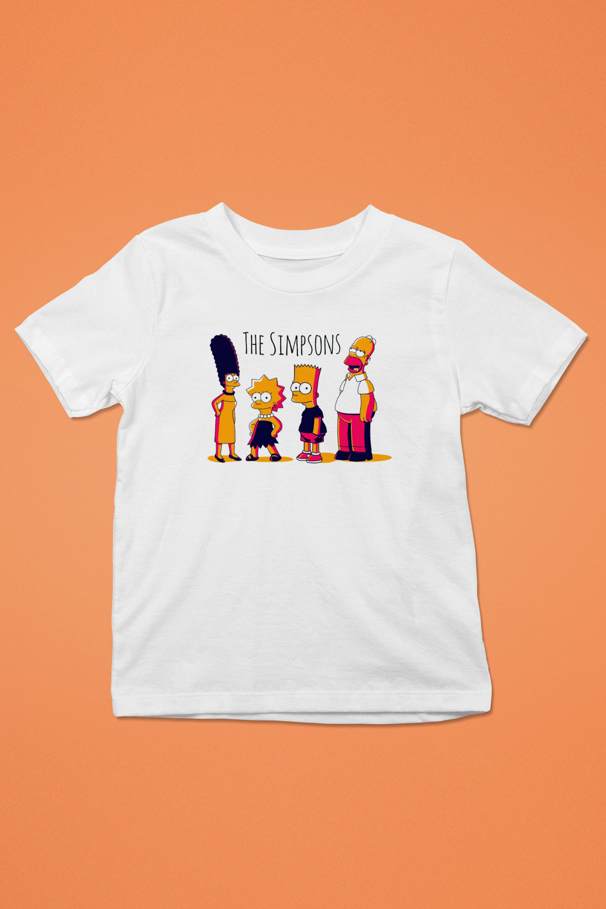 Simpsons Beyaz Unisex Çocuk Tişört