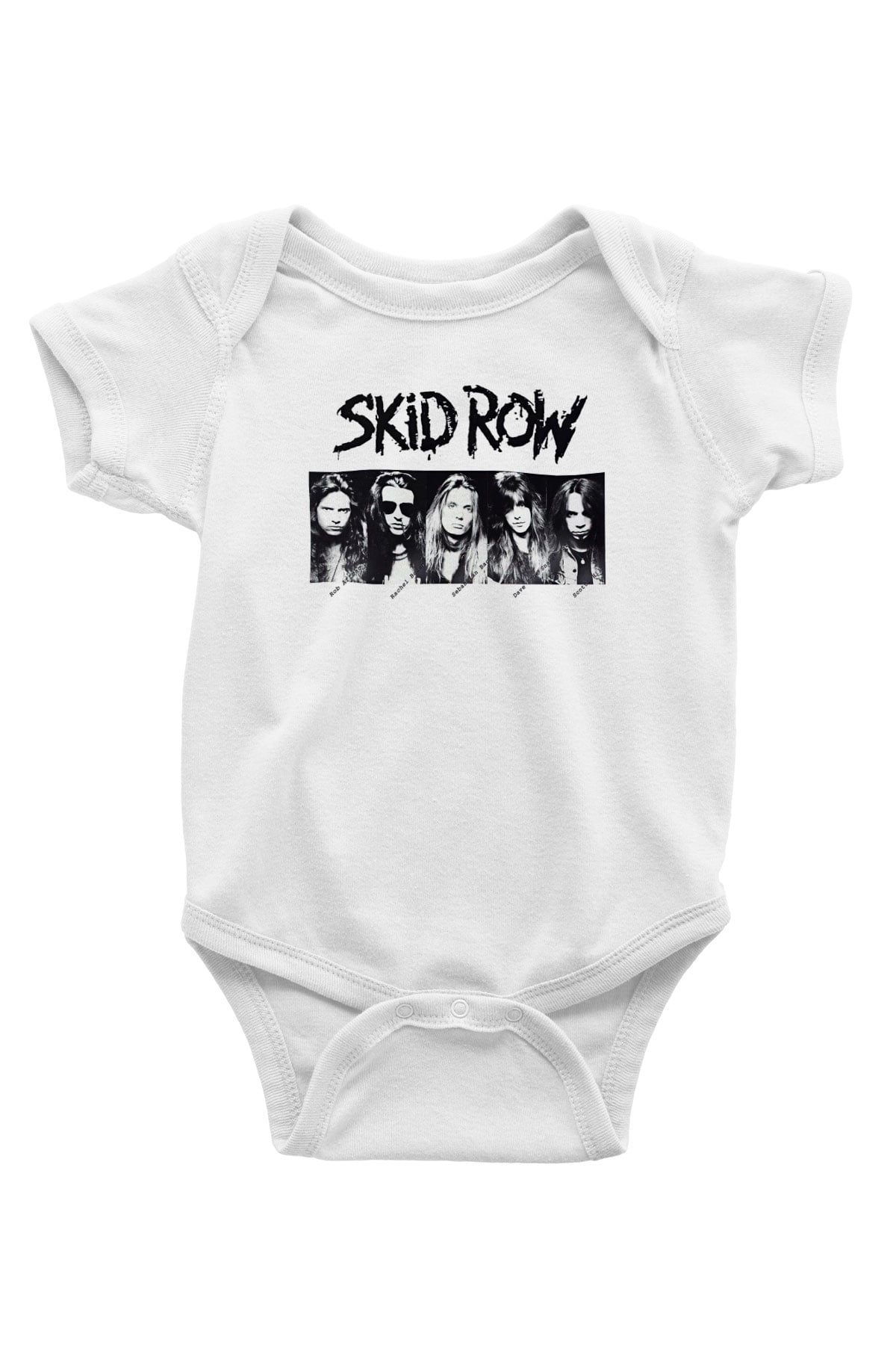 Skid Row Baskılı Beyaz Unisex Bebek Body - Zıbın