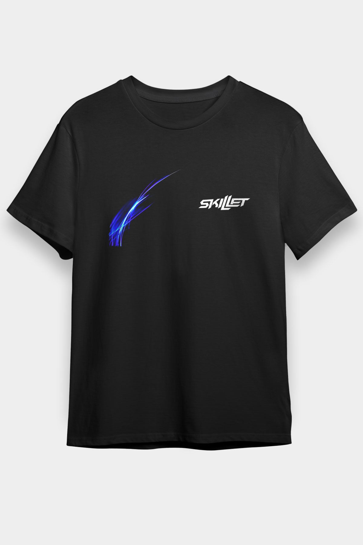 Skillet Baskılı Unisex Siyah Tişört - Tshirt