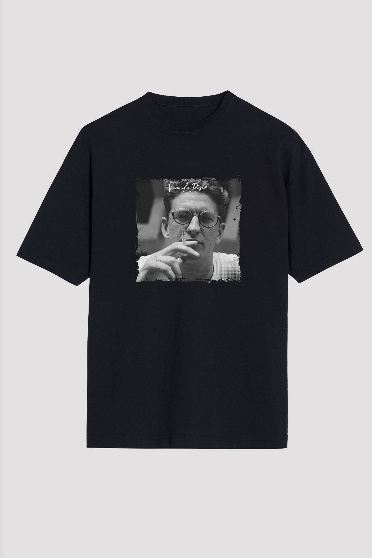 Skream Baskılı Unisex Oversize Siyah Tişört