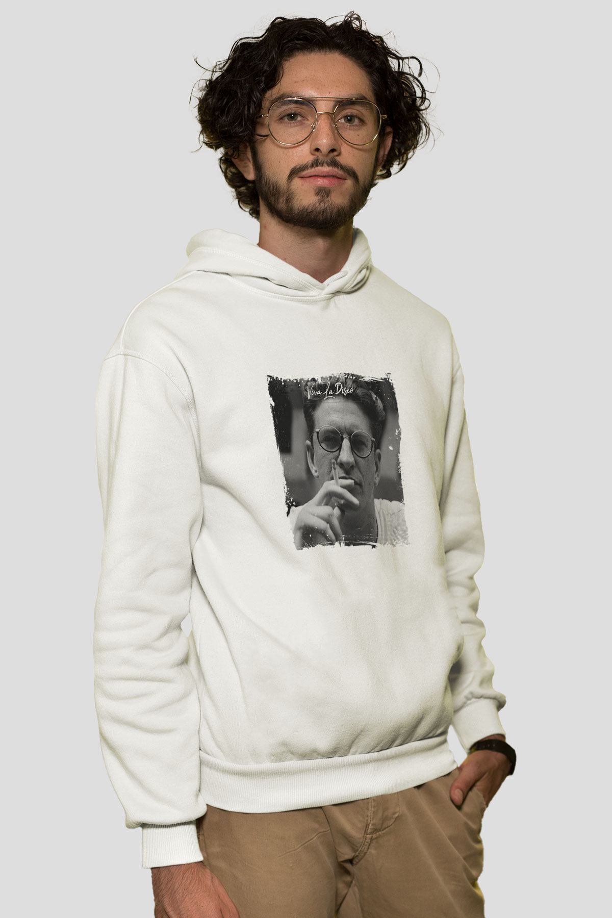 SkreamBaskılı Beyaz Hoodie