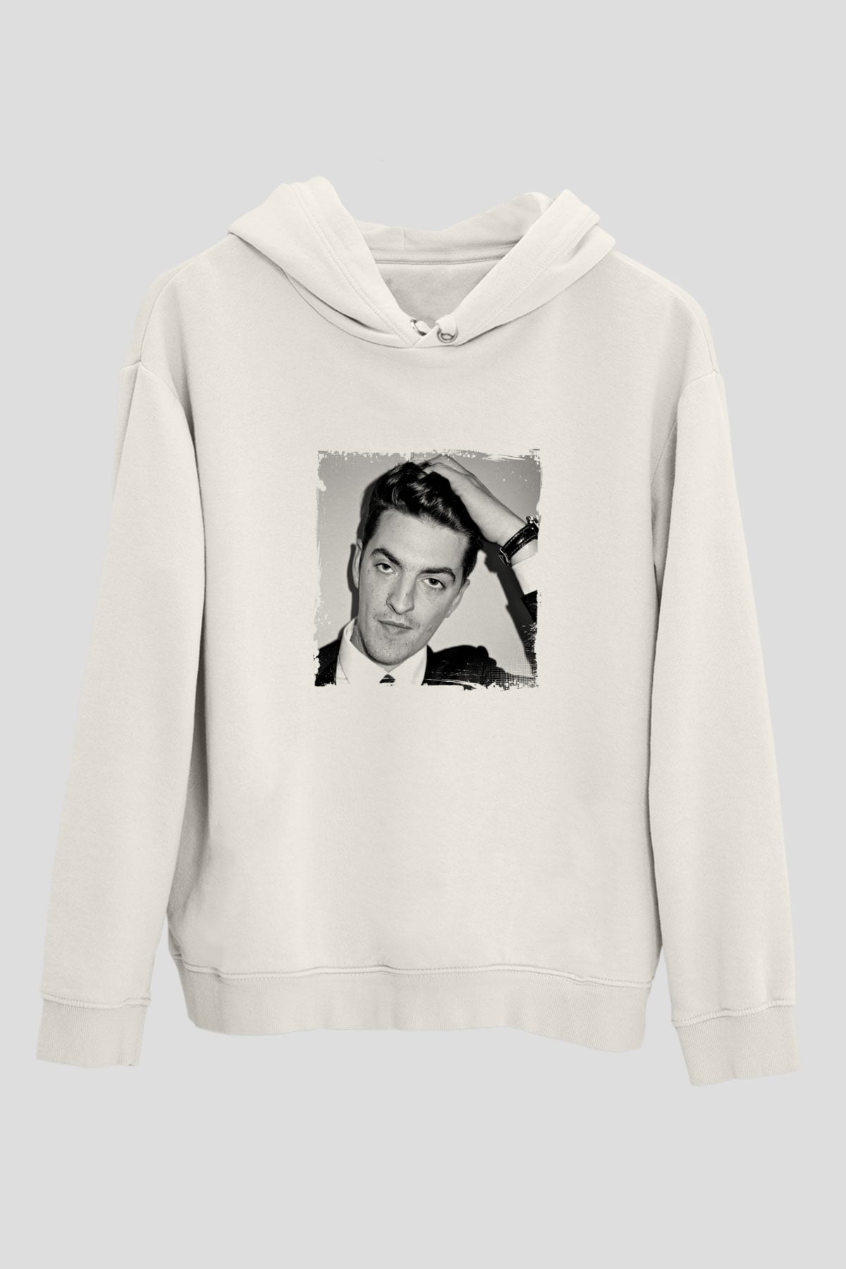 SkreamBaskılı Beyaz Hoodie