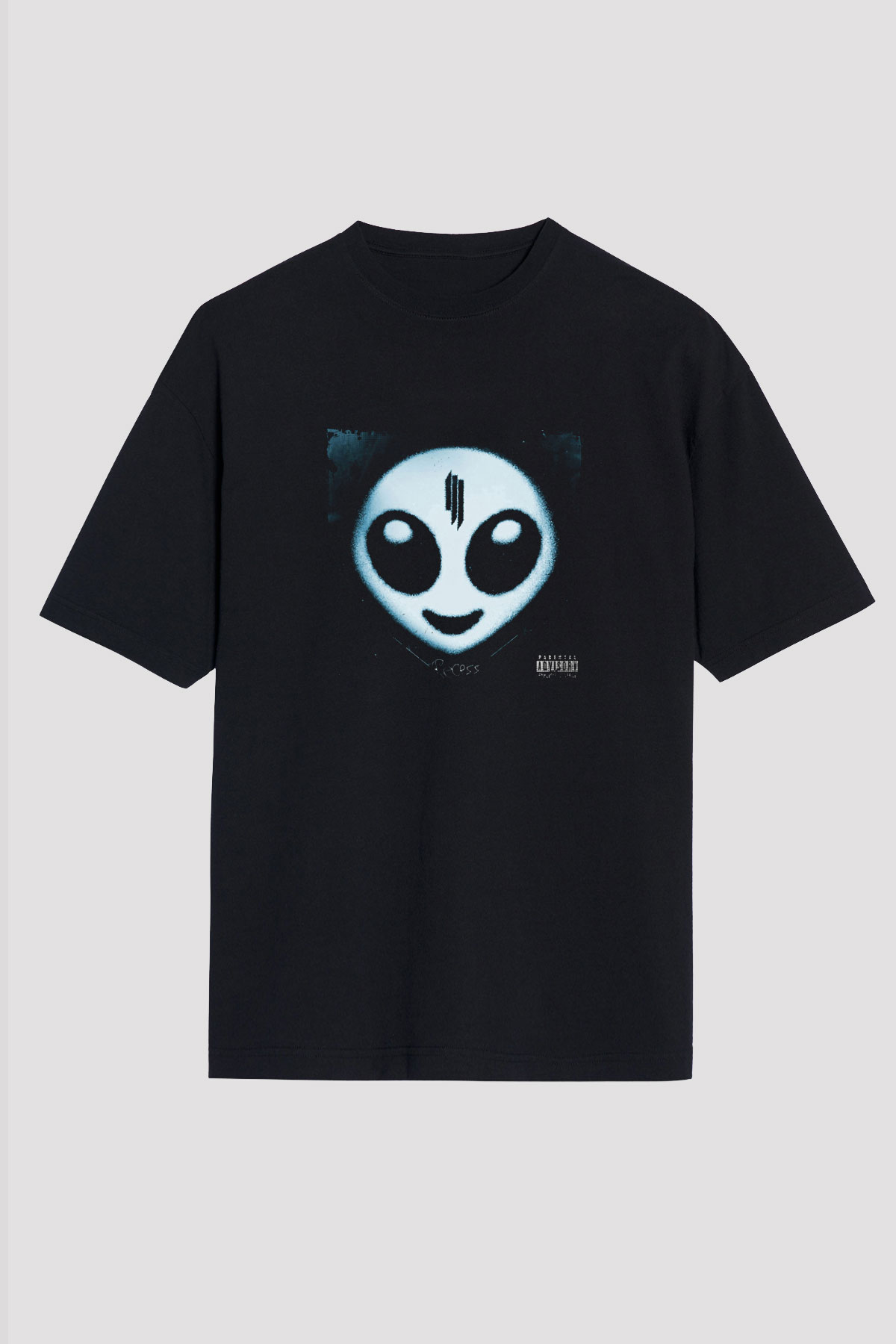 Skrillex Baskılı Unisex Oversize Siyah Tişört