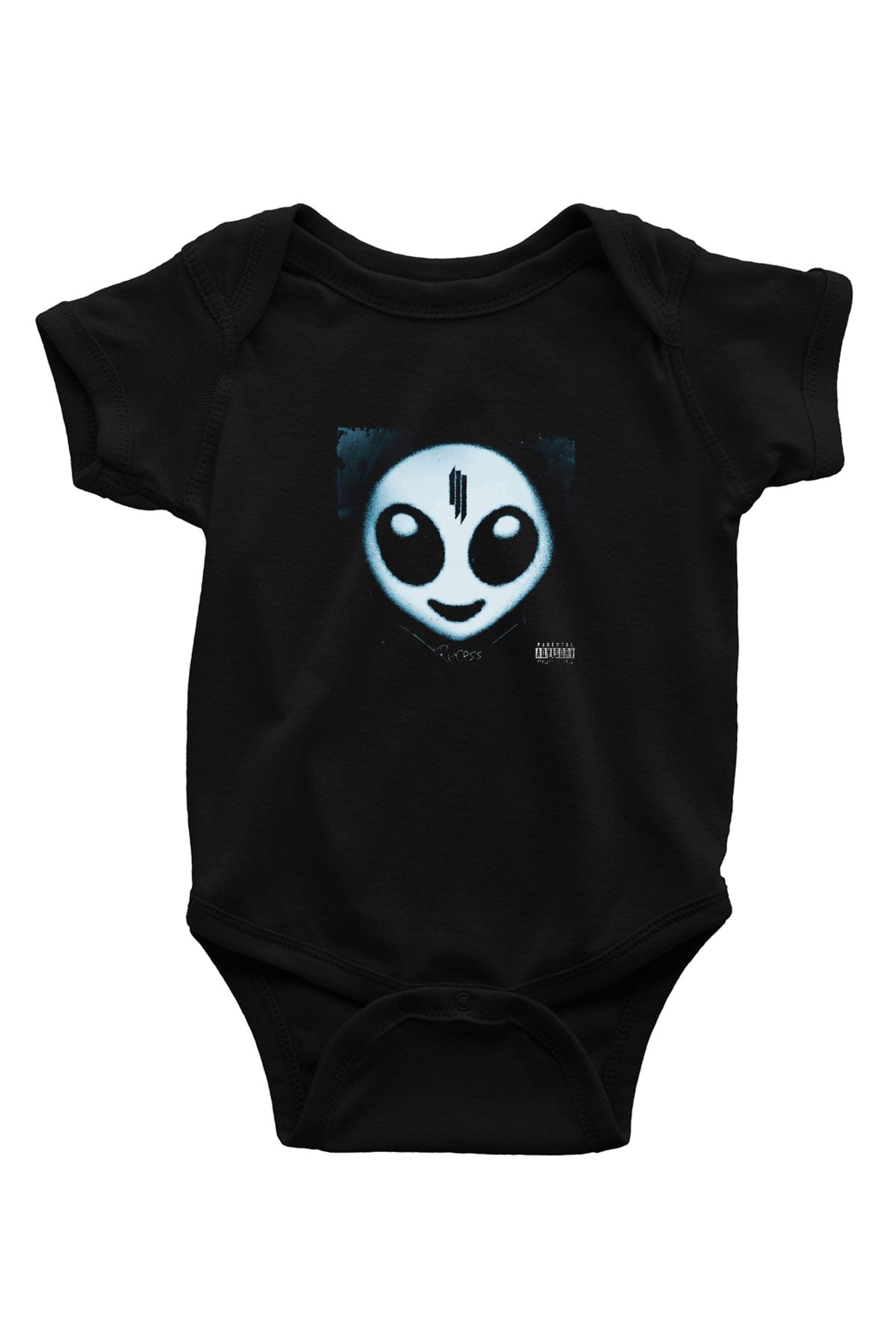 Skrillex Baskılı Unisex Siyah Bebek Body - Zıbın