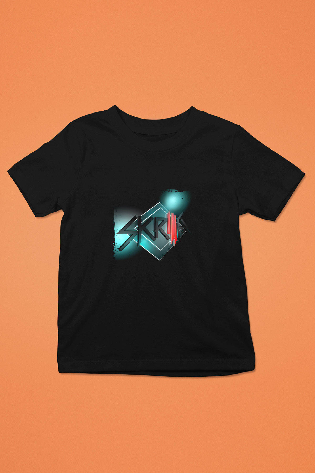 Skrillex Baskılı Unisex Siyah Çocuk Tişört