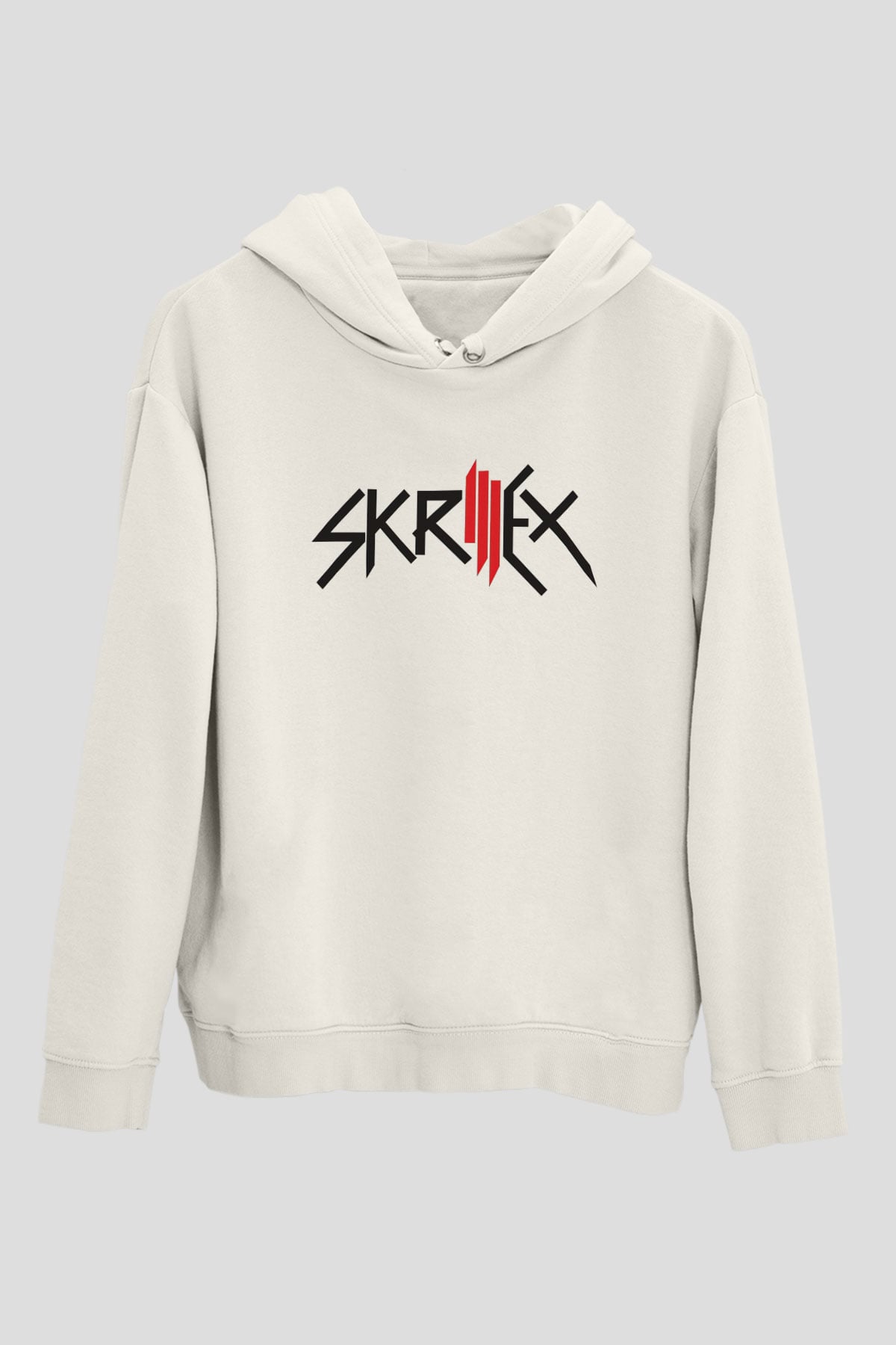 Skrillex Beyaz Unisex Kapüşonlu Sweatshirt