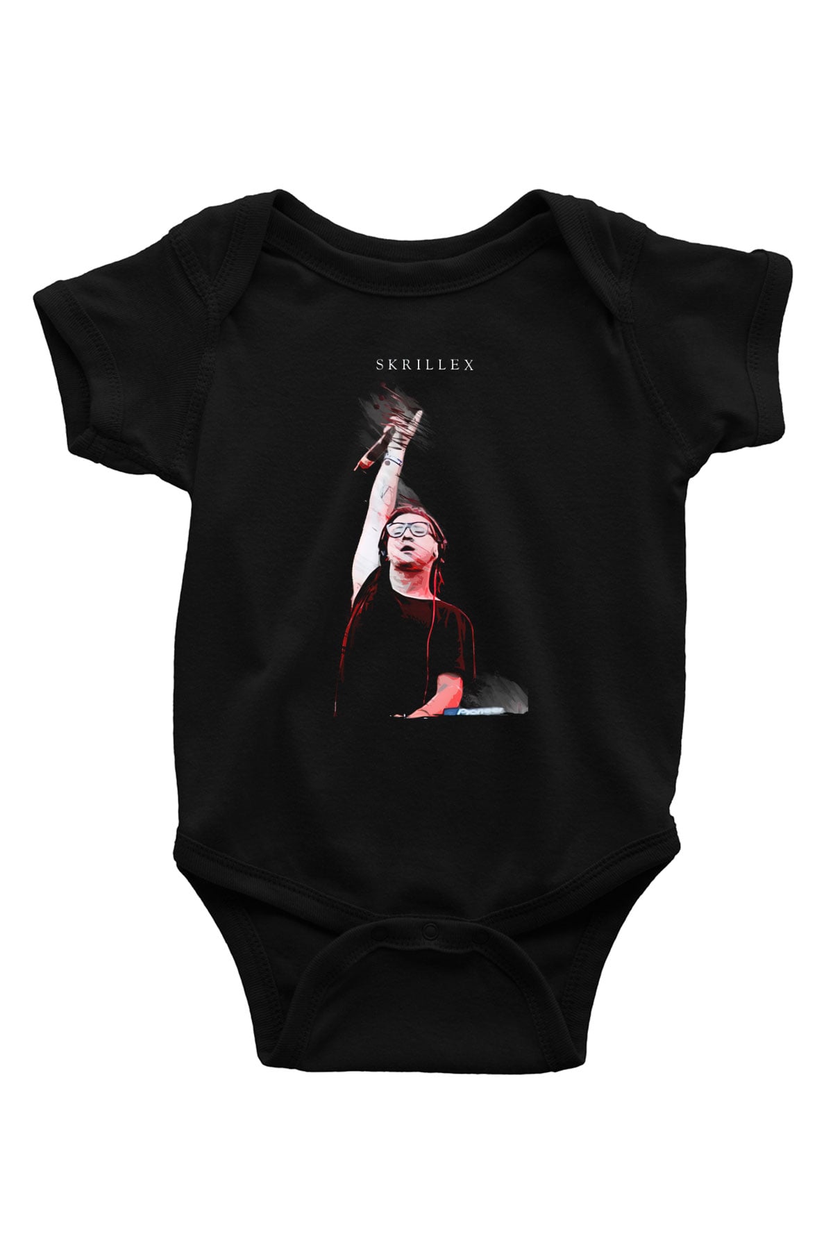 Skrillex Siyah Bebek Body - Zıbın