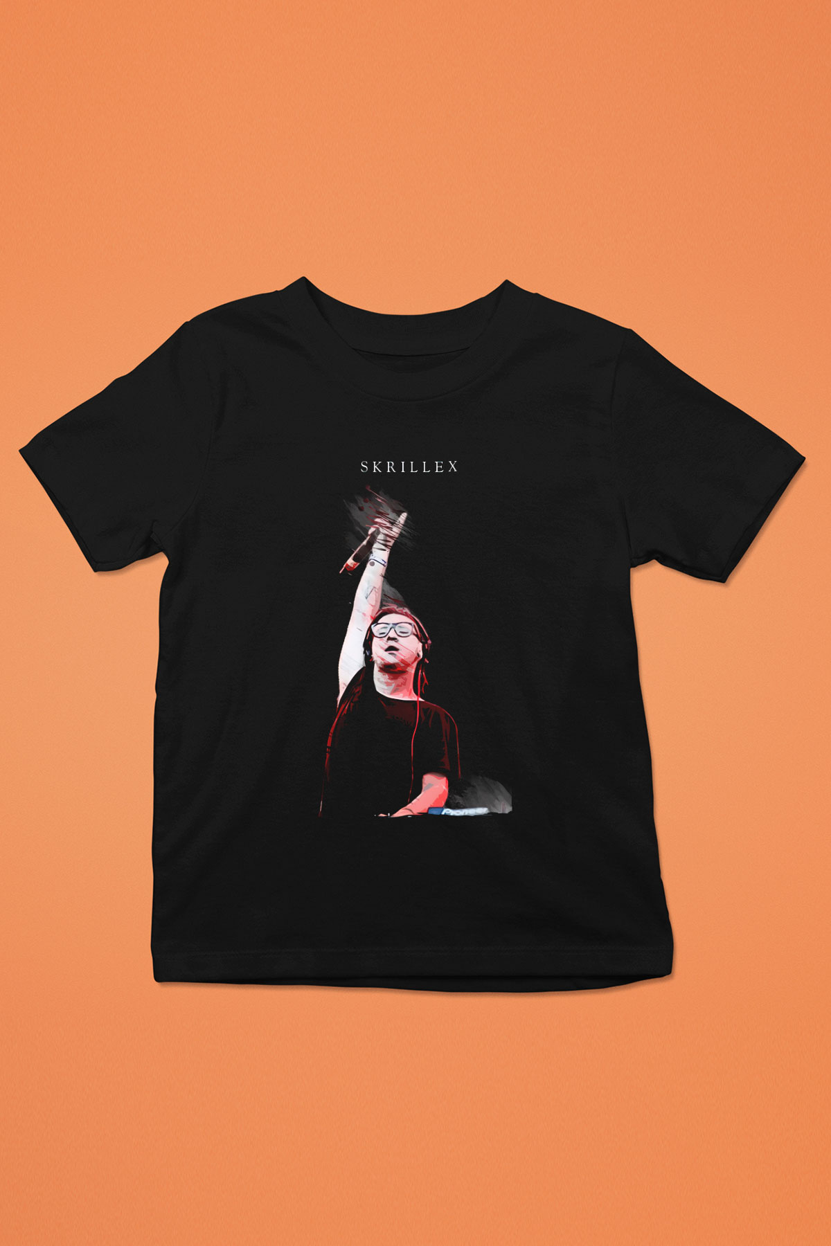 Skrillex Siyah Unisex Çocuk Tişört
