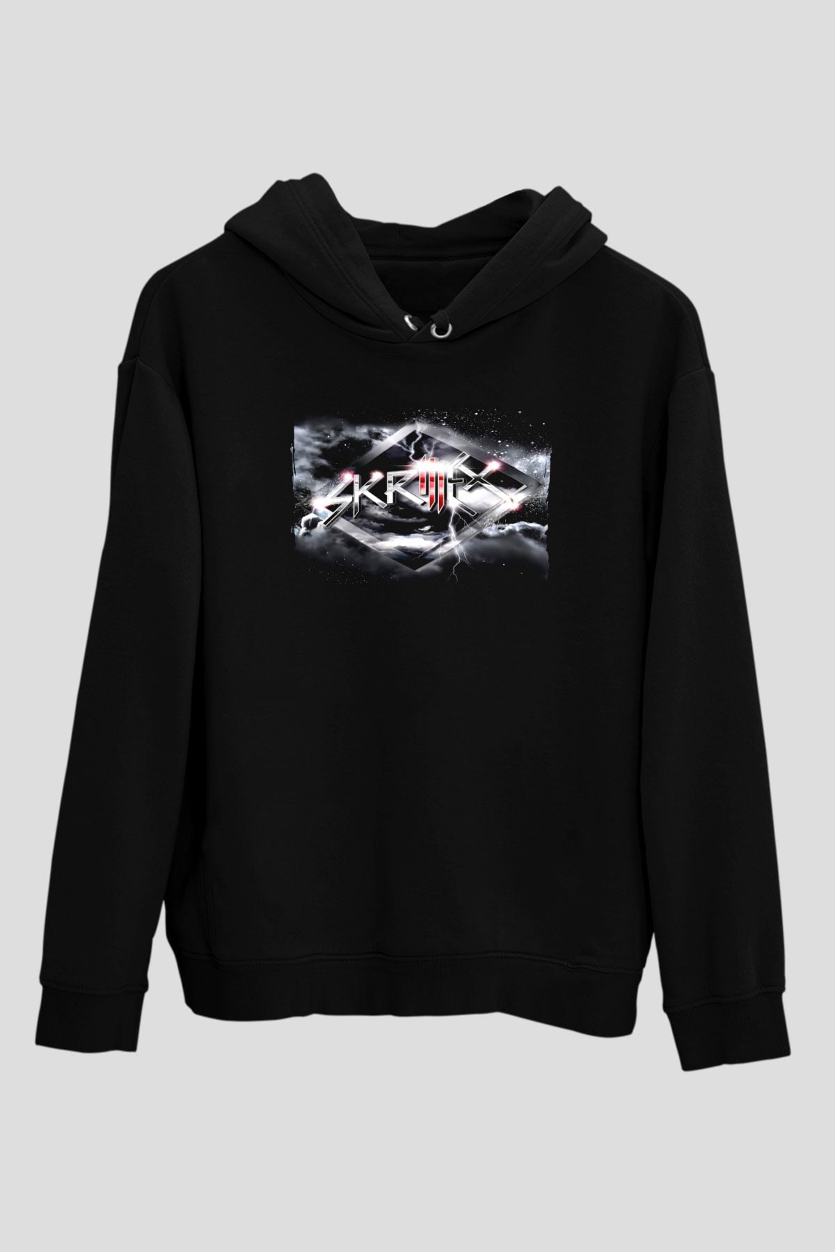 Skrillex Siyah Unisex Kapüşonlu Sweatshirt