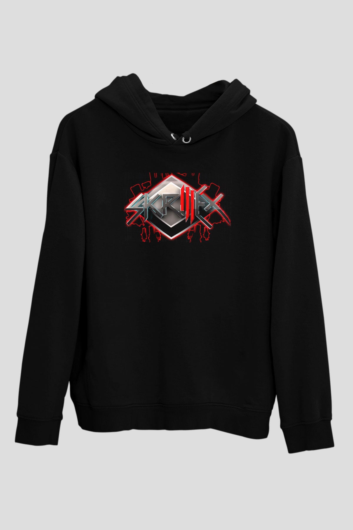 Skrillex Siyah Unisex Kapüşonlu Sweatshirt