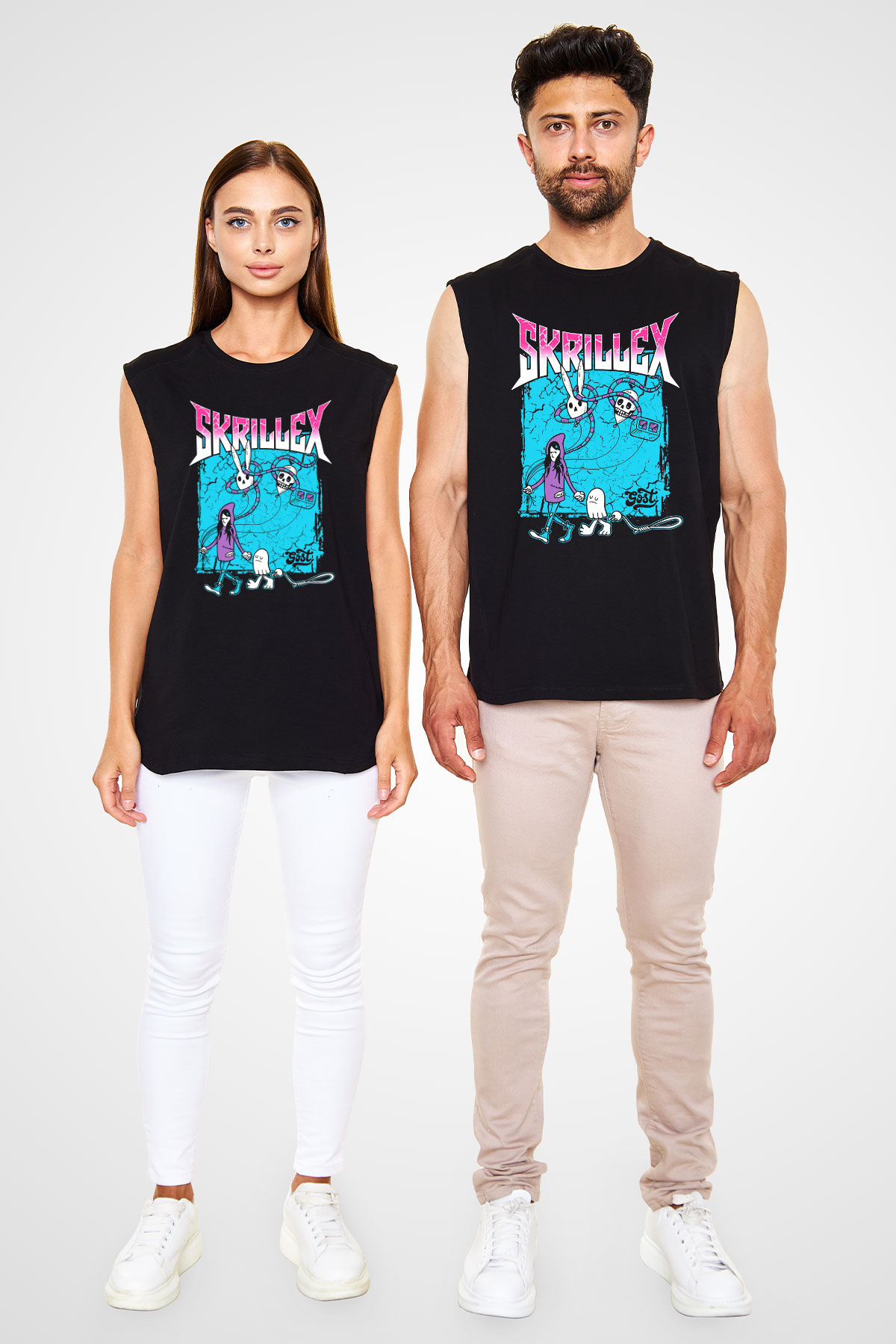 Skrillex Siyah Unisex Kolsuz Tişört