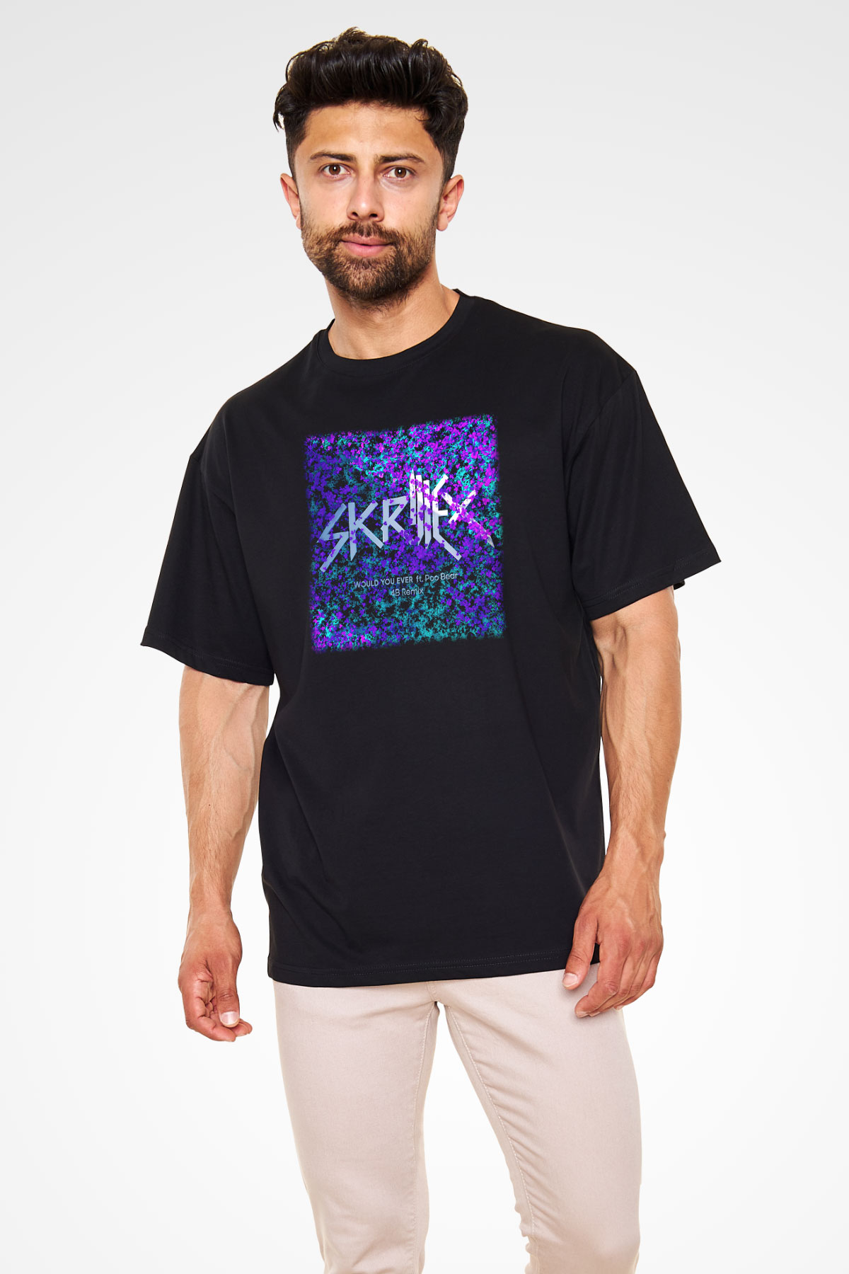 Skrillex Siyah Unisex Oversize Tişört T-Shirt