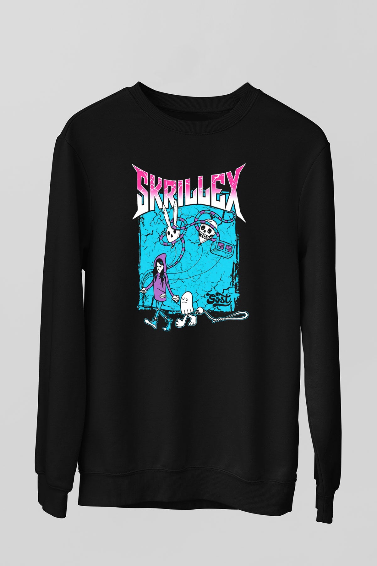 Skrillex Siyah Unisex Sweatshirt
