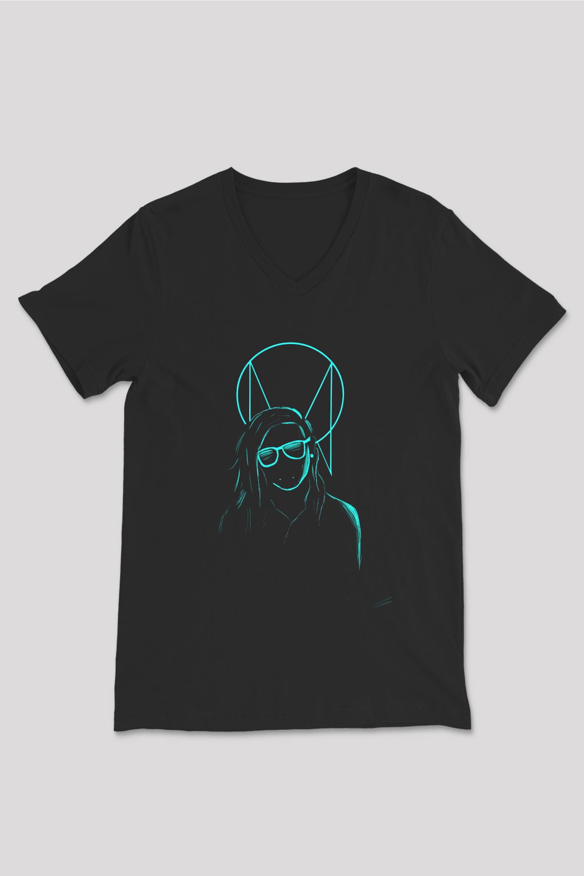 Skrillex Siyah Unisex V Yaka Tişört