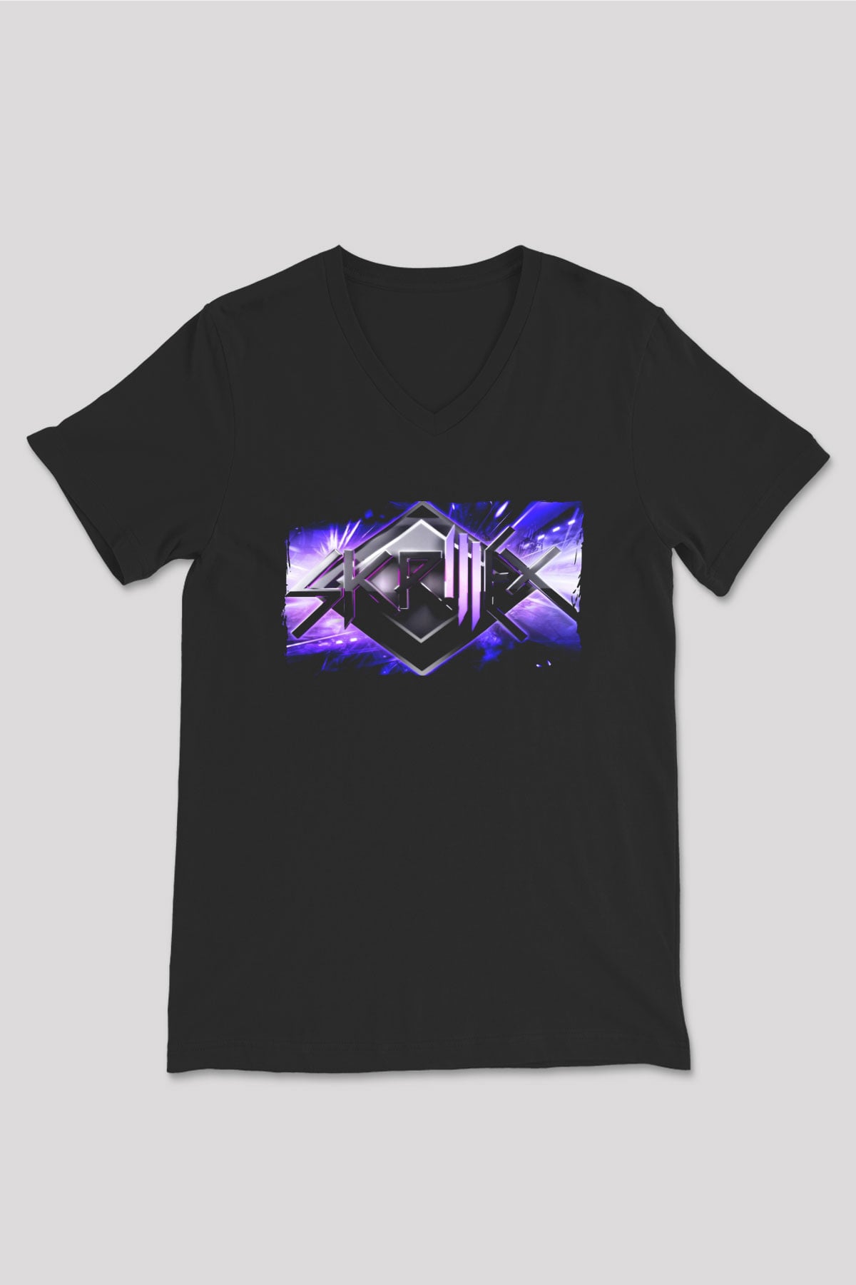 Skrillex Siyah Unisex V Yaka Tişört
