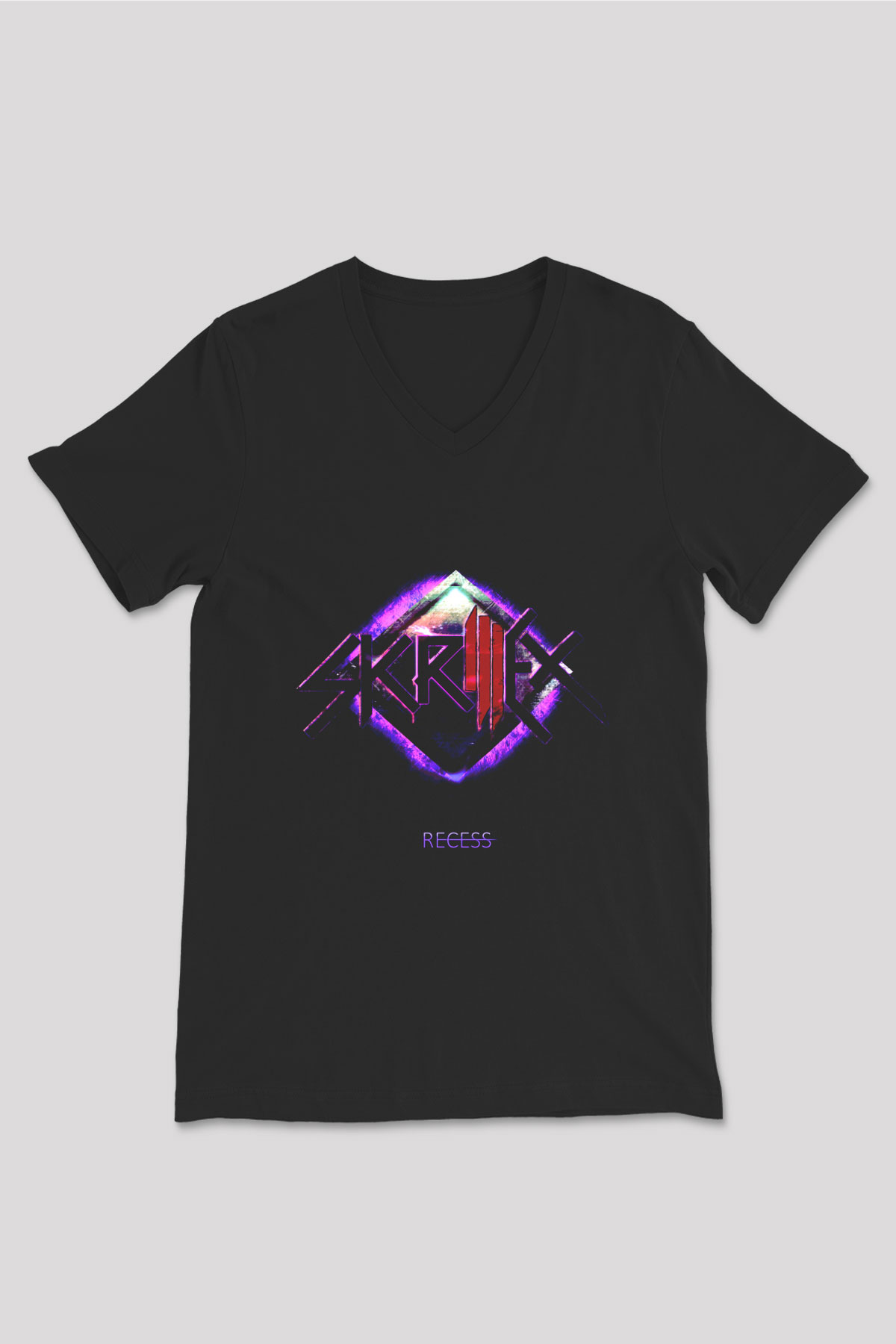 Skrillex Siyah Unisex V Yaka Tişört T-Shirt