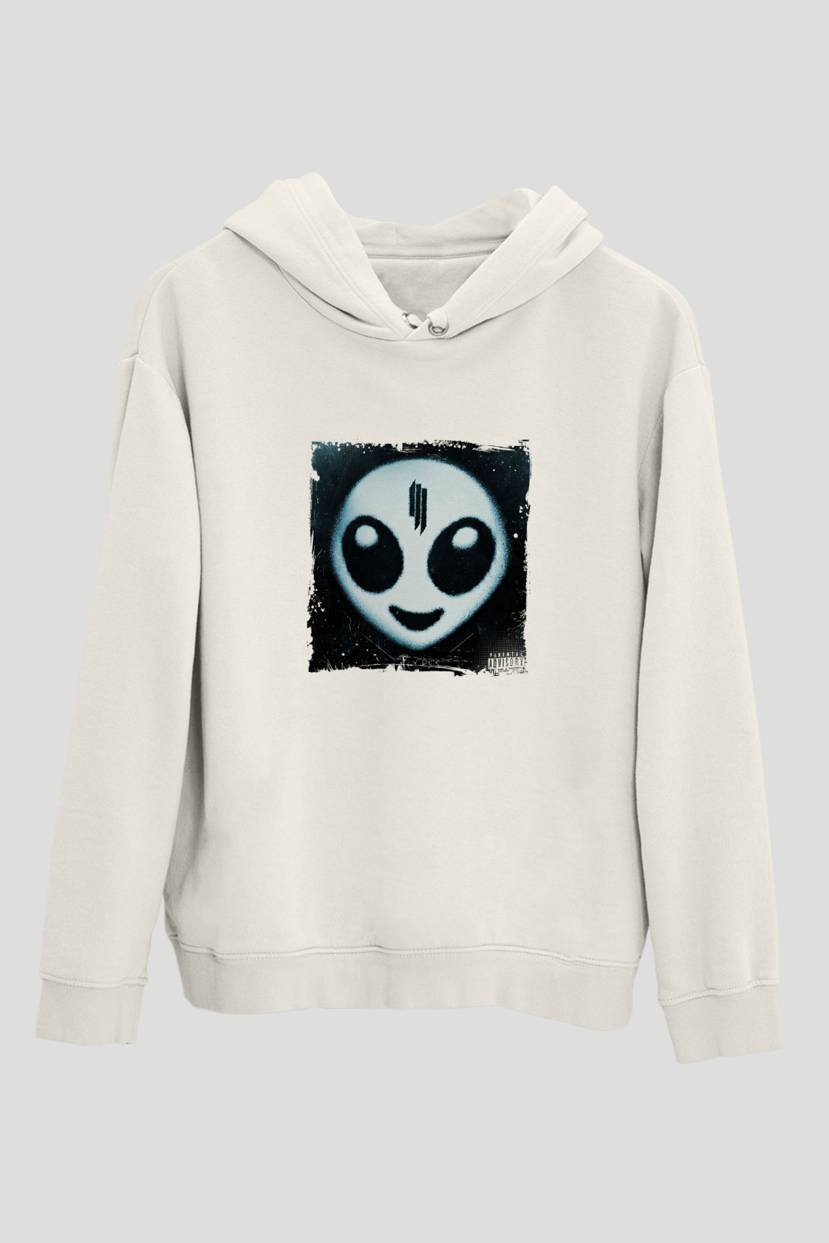 SkrillexBaskılı Beyaz Hoodie
