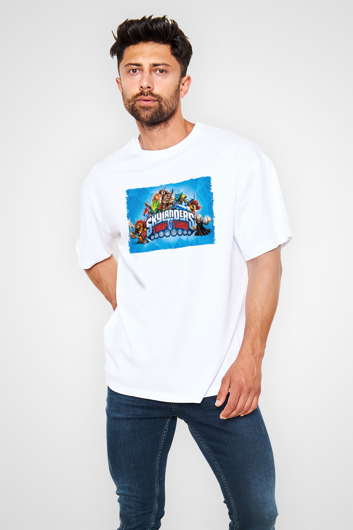 Skylanders Beyaz Unisex Tişört T-Shirt