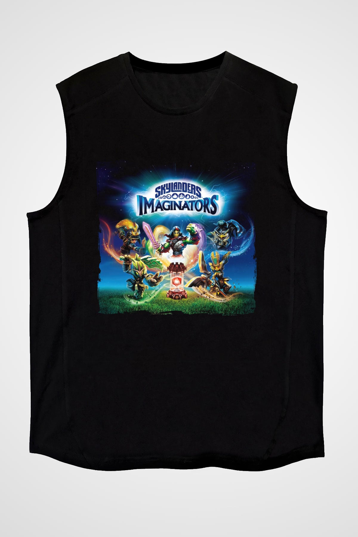 Skylanders Siyah Unisex Kolsuz Tişört