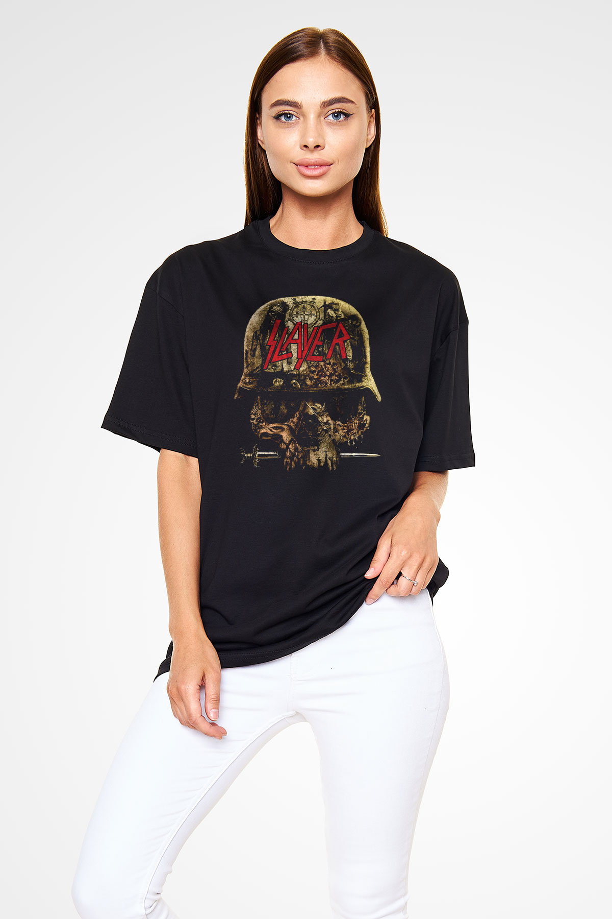 Slayer Siyah Unisex Oversize Tişört T-Shirt