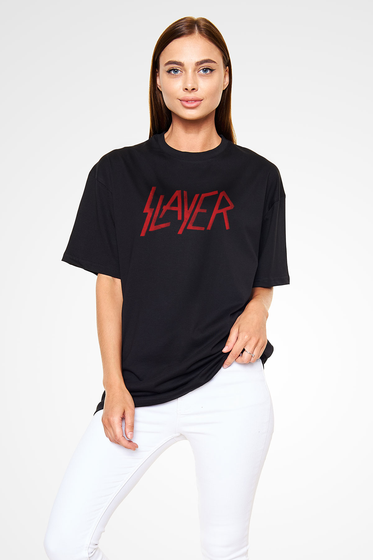 Slayer Siyah Unisex Oversize Tişört T-Shirt