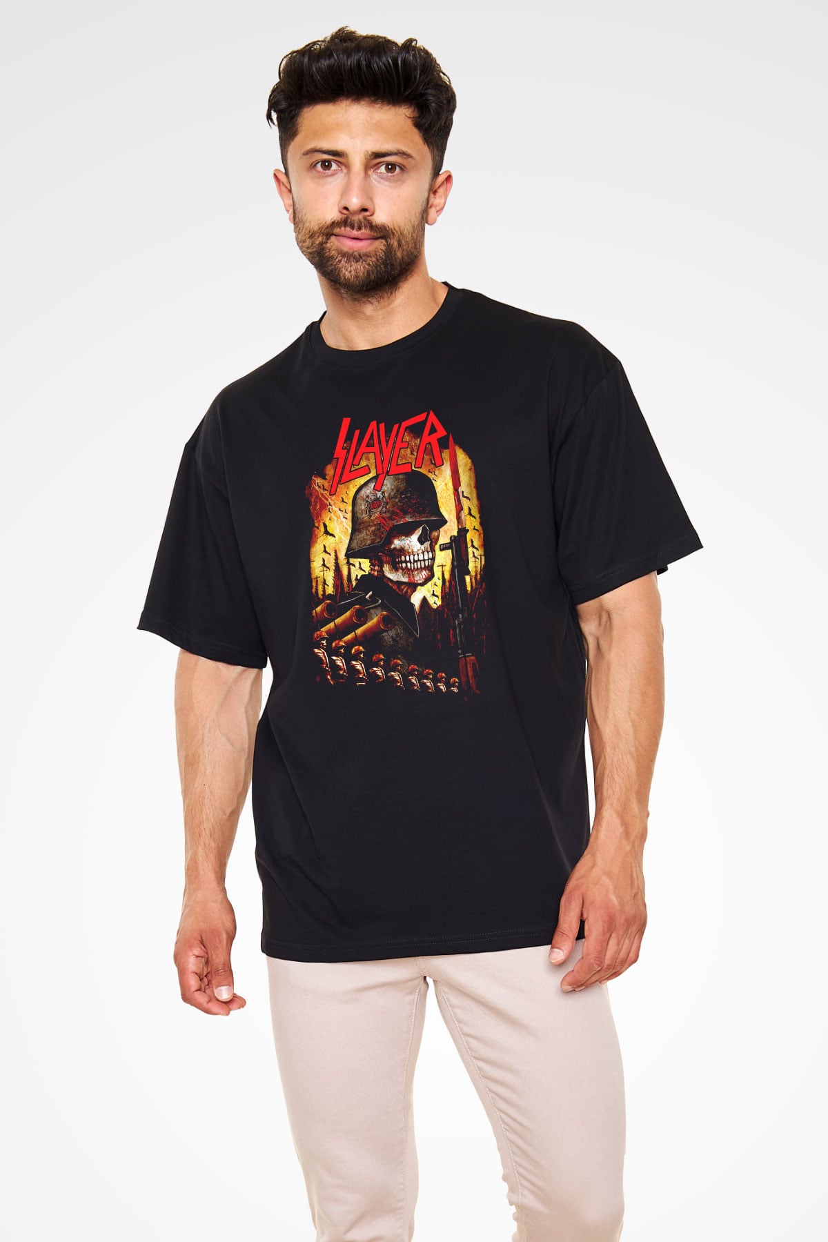 Slayer Siyah Unisex Oversize Tişört T-Shirt