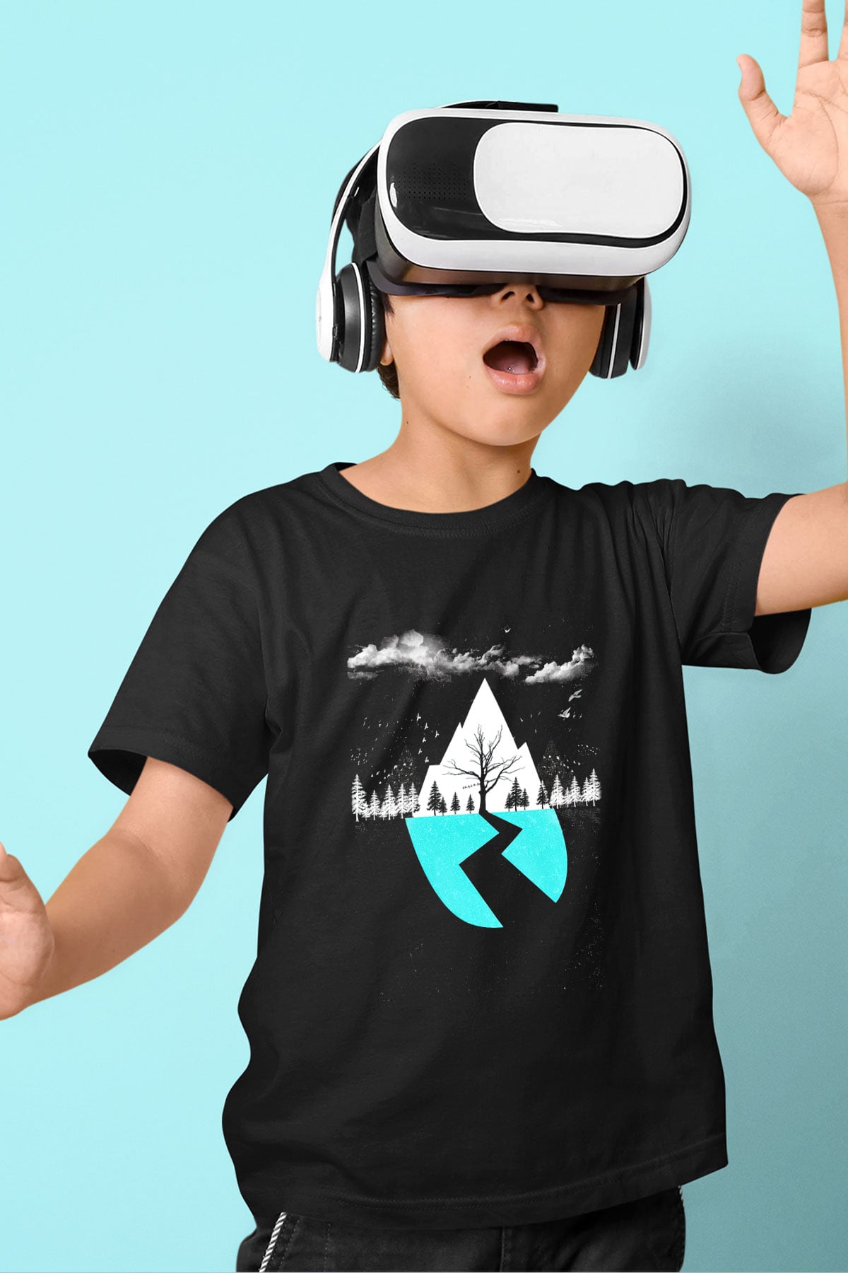 Sleeping with Sirens Baskılı Siyah Unisex Çocuk Tişört