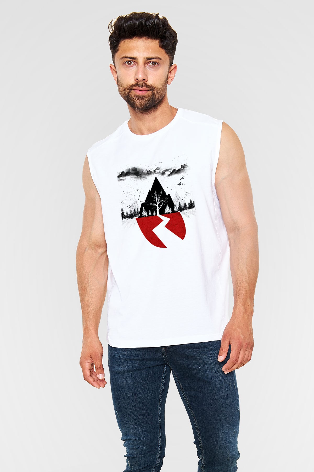 Sleeping with Sirens Beyaz Unisex Kolsuz Tişört