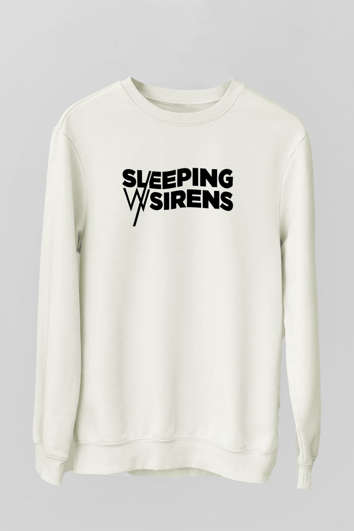 Sleeping with Sirens Beyaz Unisex Sweatshirt