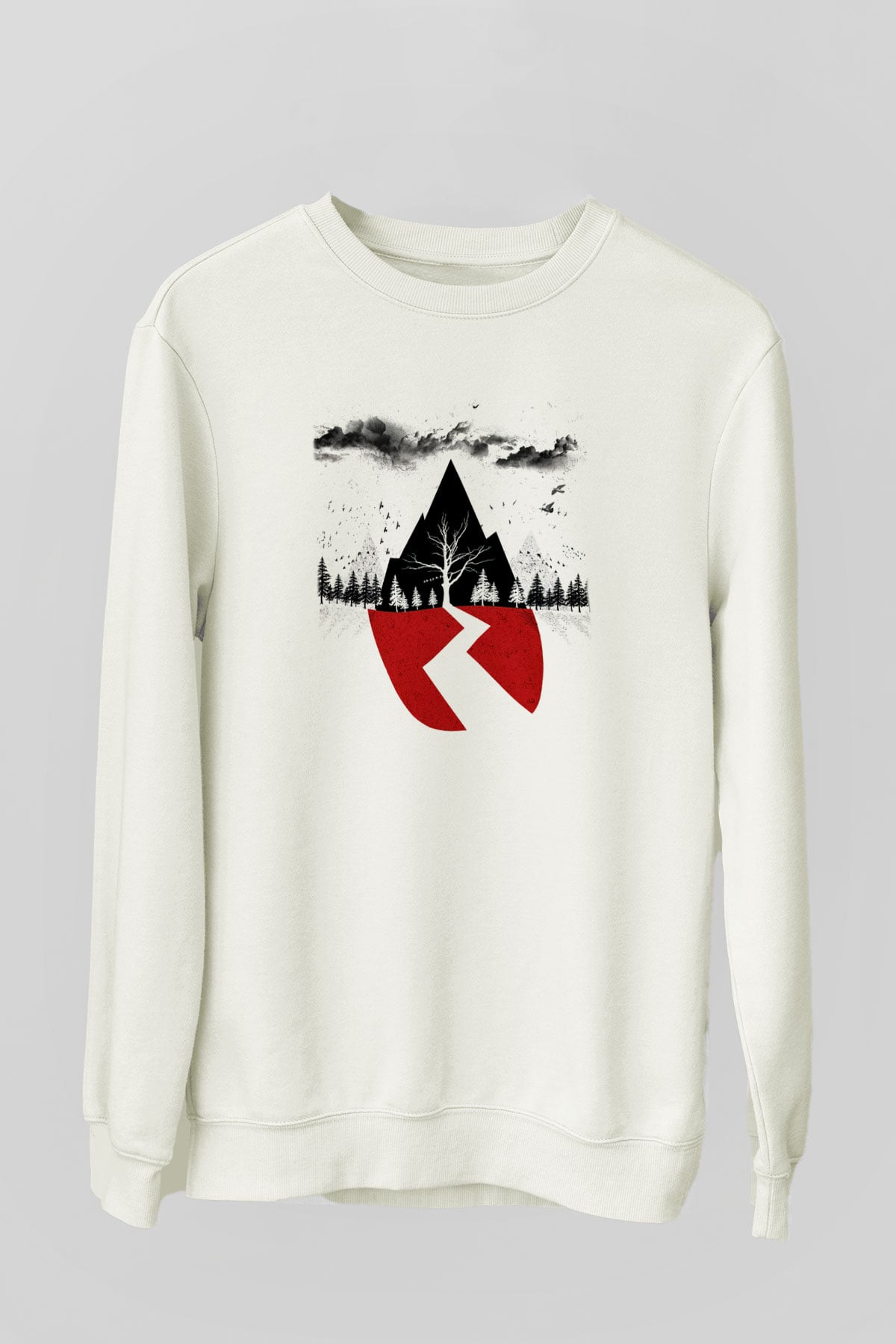 Sleeping with Sirens Beyaz Unisex Sweatshirt