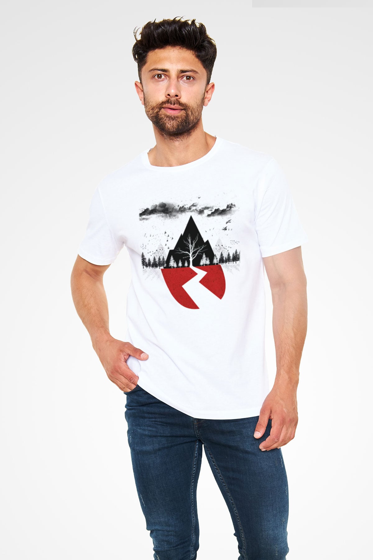 Sleeping with Sirens Beyaz Unisex Tişört T-Shirt - Tişört Fabrikası