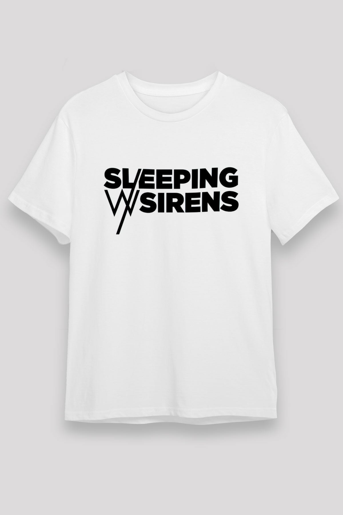Sleeping with Sirens Beyaz Unisex Tişört T-Shirt - Tişört Fabrikası