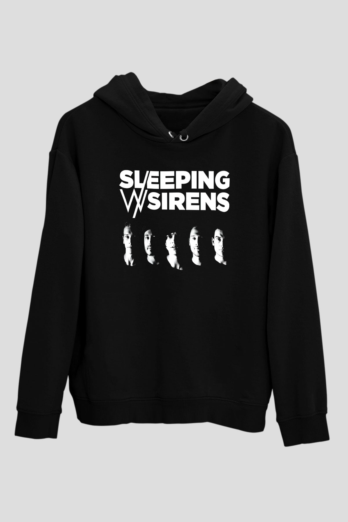 Sleeping with Sirens Siyah Unisex Kapşonlu Sweatshirt