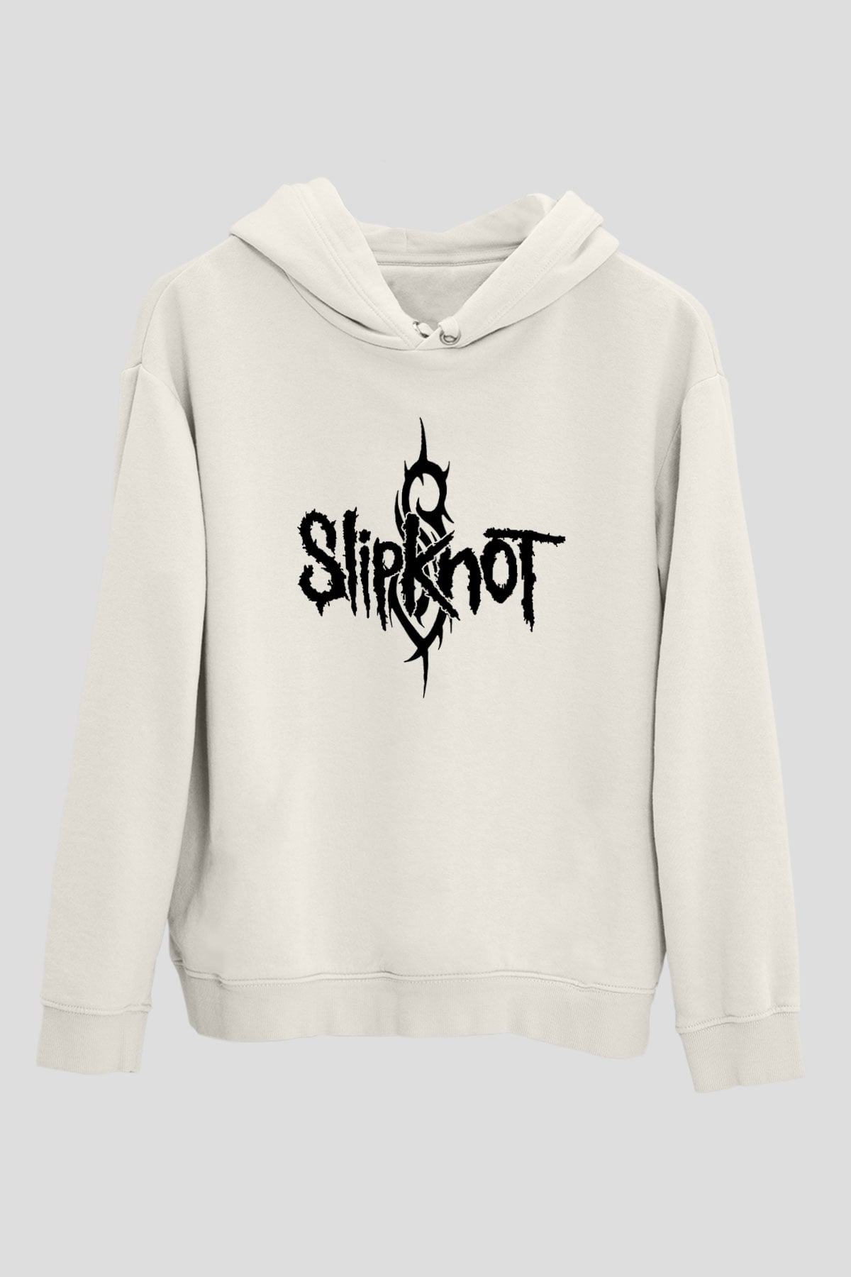 Slipknot Beyaz Unisex Kapşonlu Sweatshirt