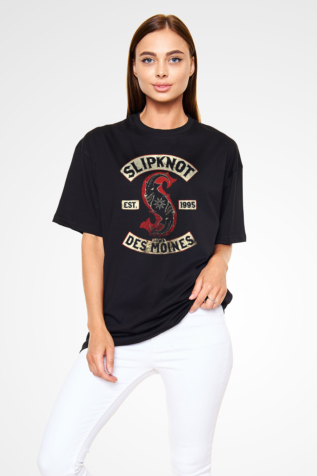 Slipknot Siyah Unisex Oversize Tişört T-Shirt