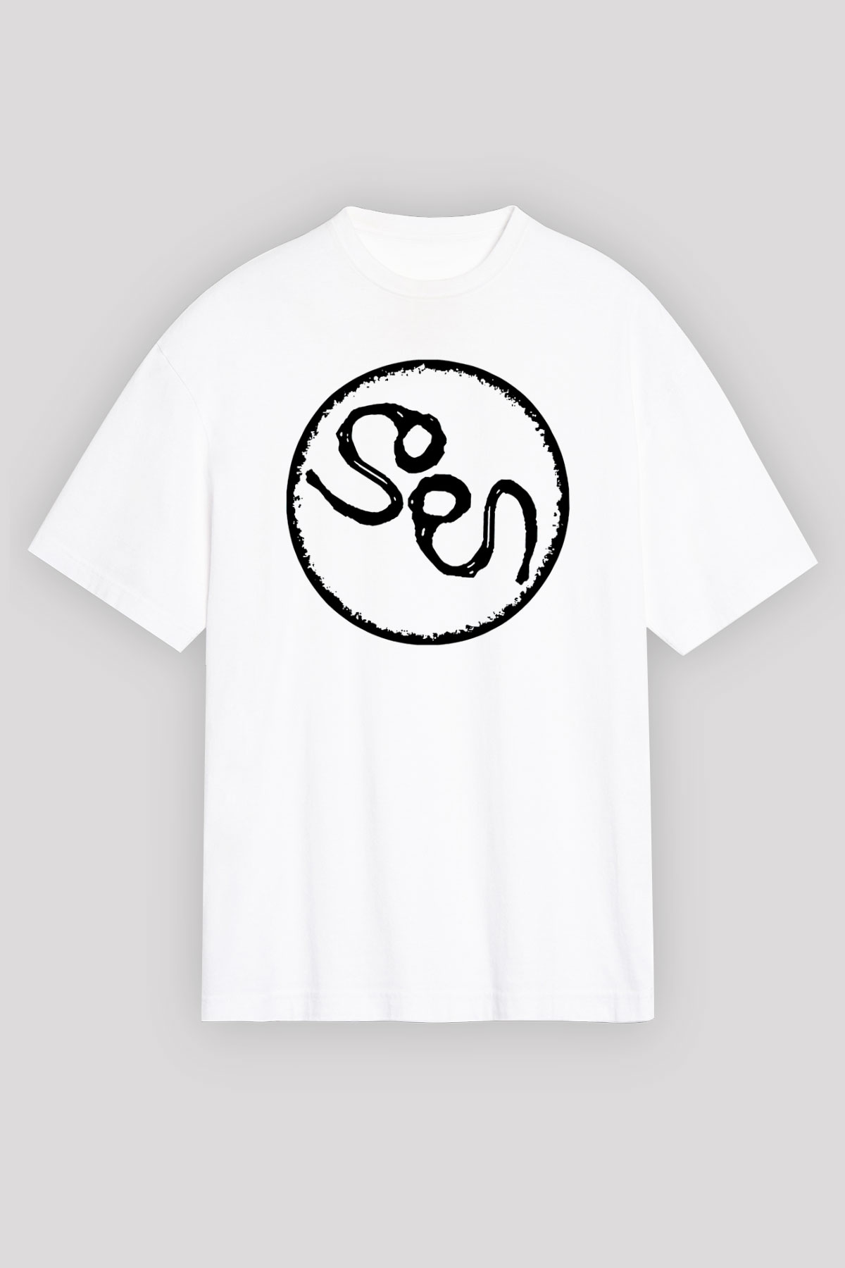 Slowdive Baskılı Beyaz Unisex Oversize Tişört - Tshirt