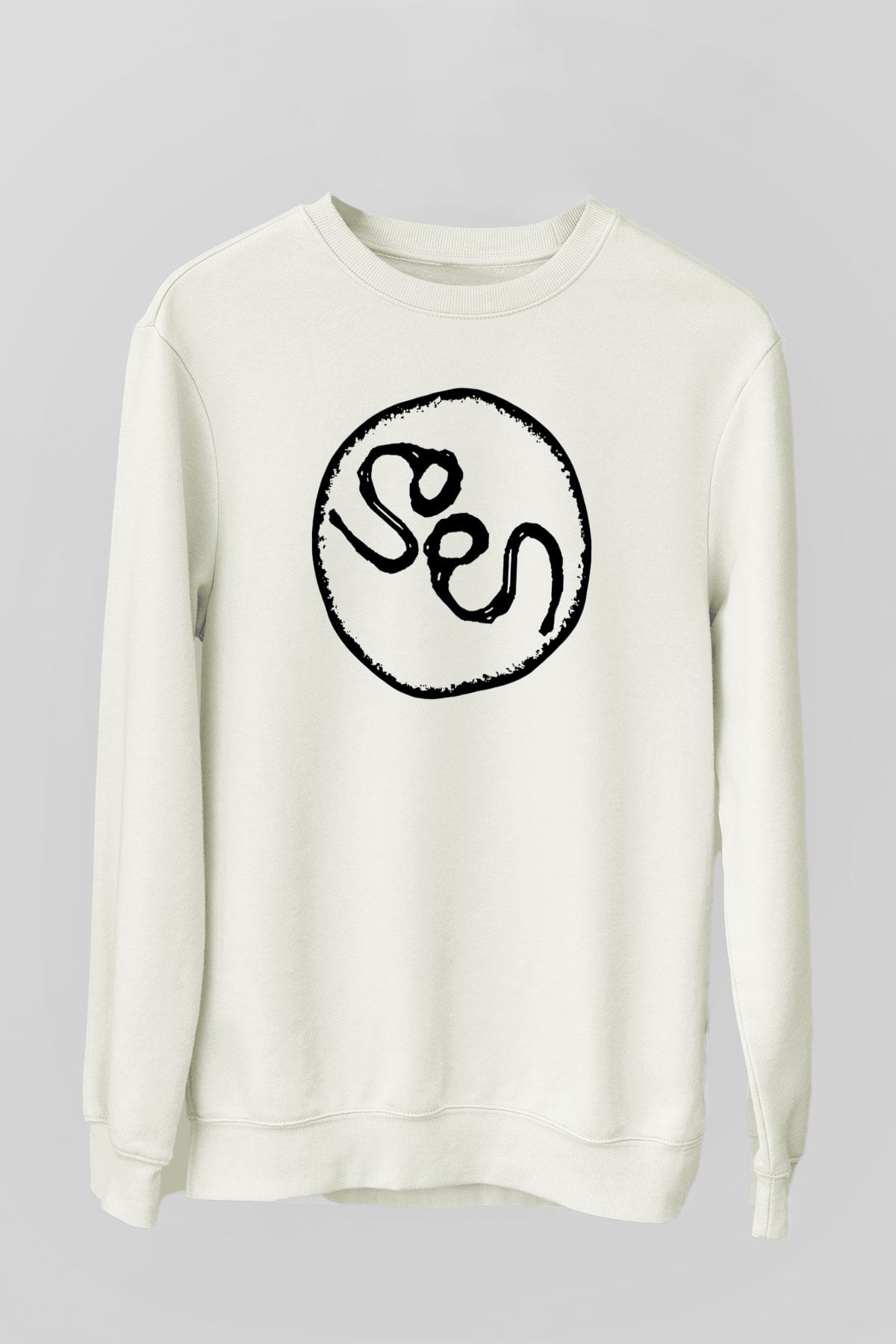 Slowdive Baskılı Beyaz Unisex Sweatshirt